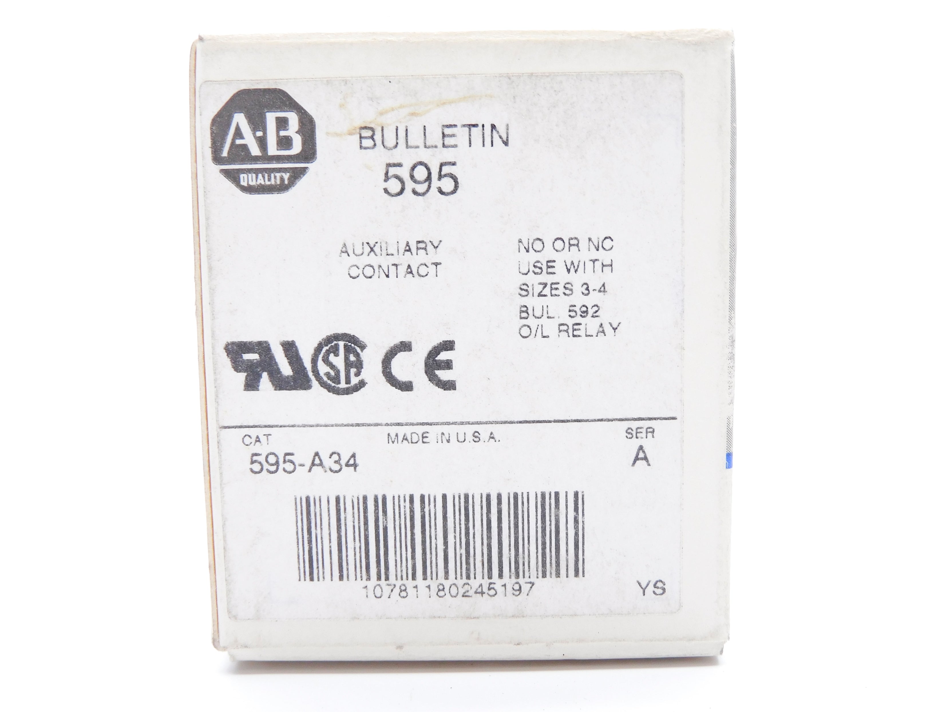 ALLEN BRADLEY 595-A34 SER. A (GY/BL) NSMP