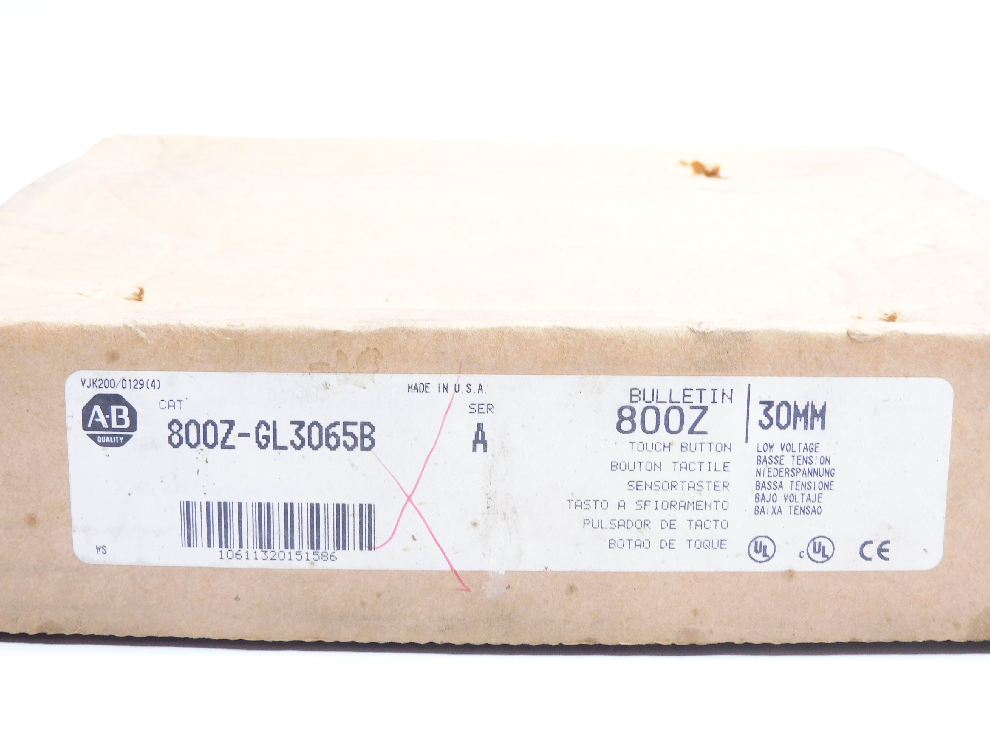 ALLEN BRADLEY 800Z-GL3065B SER. A (BR/WH) NSMP