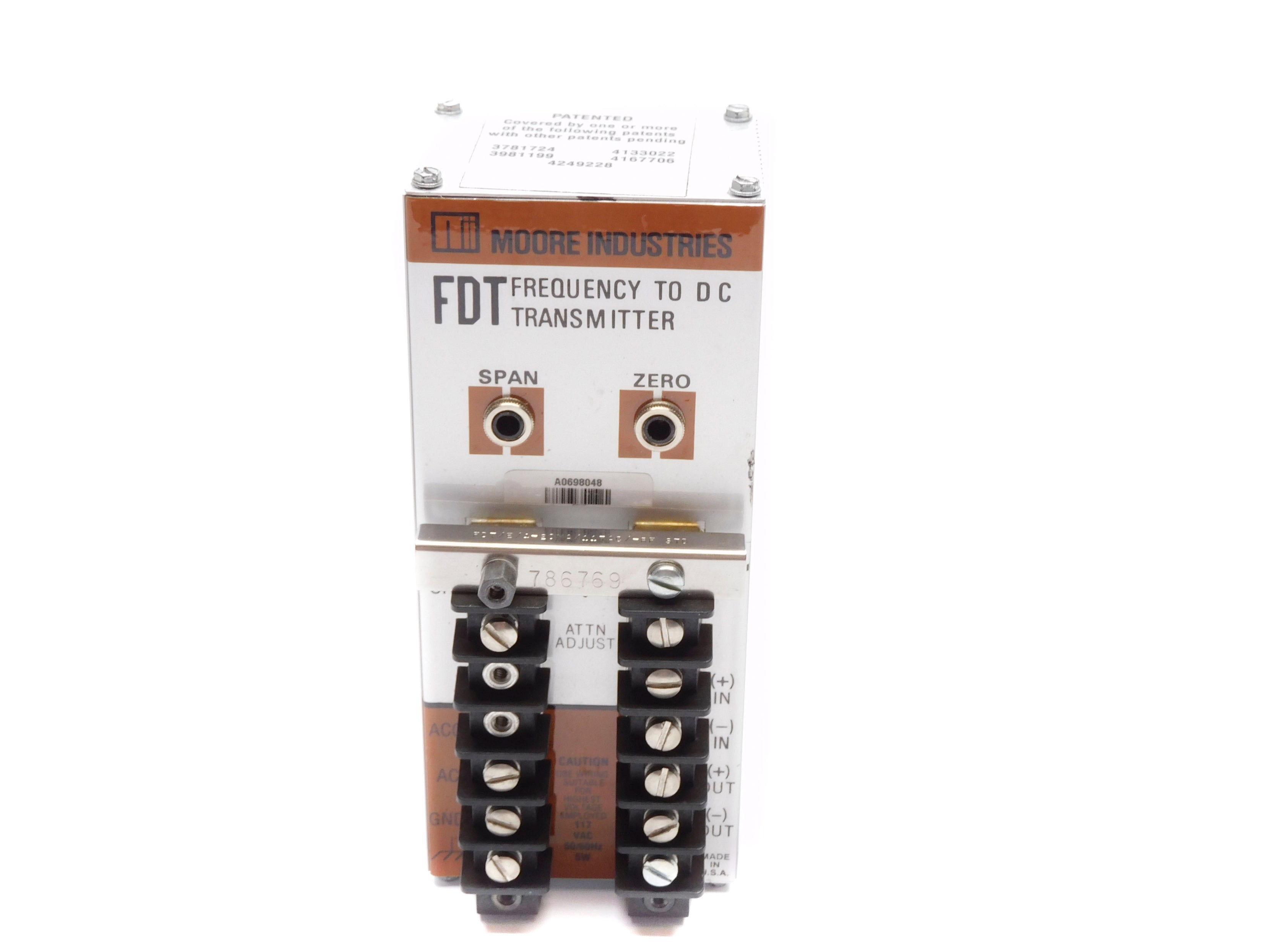 MOORE INDUSTRIES FDT/E/4-20MA/117AC/-RFSTD UNMP