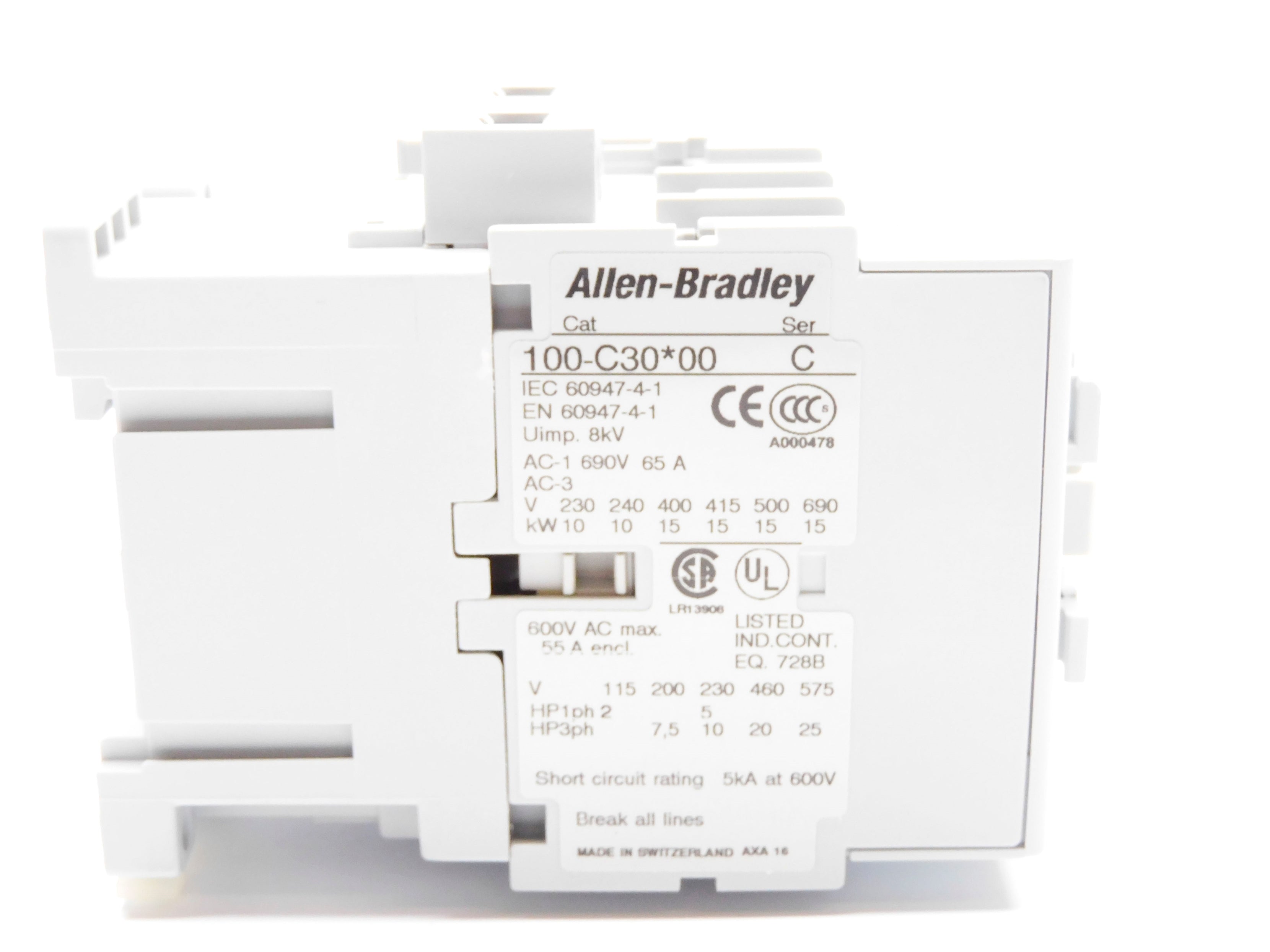 ALLEN BRADLEY 100-C30L10 SER. C 200/220V 208/240V (BR/WH) NSMP