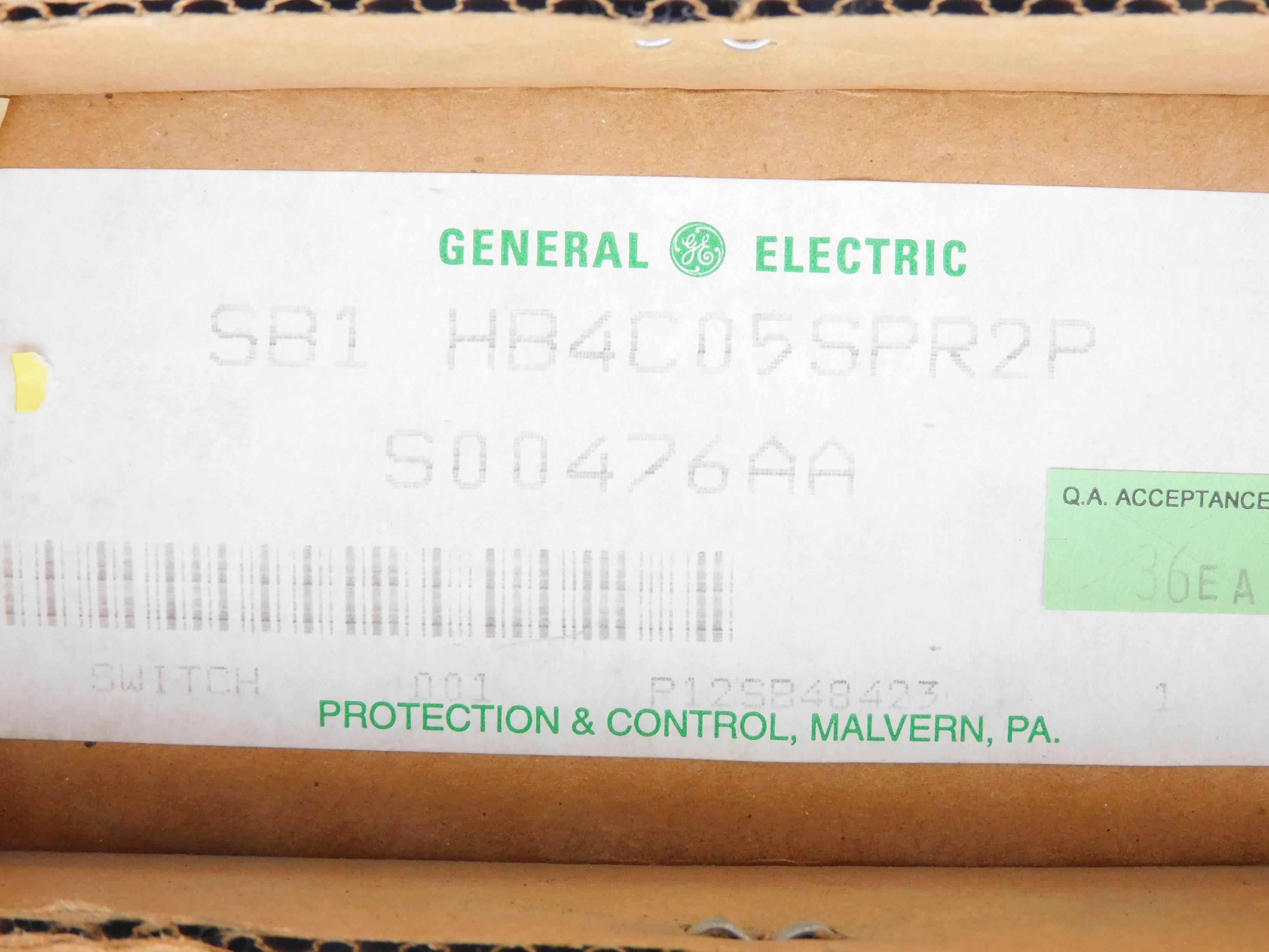 GENERAL ELECTRIC SB1 HB4C05SPR2P NSFS