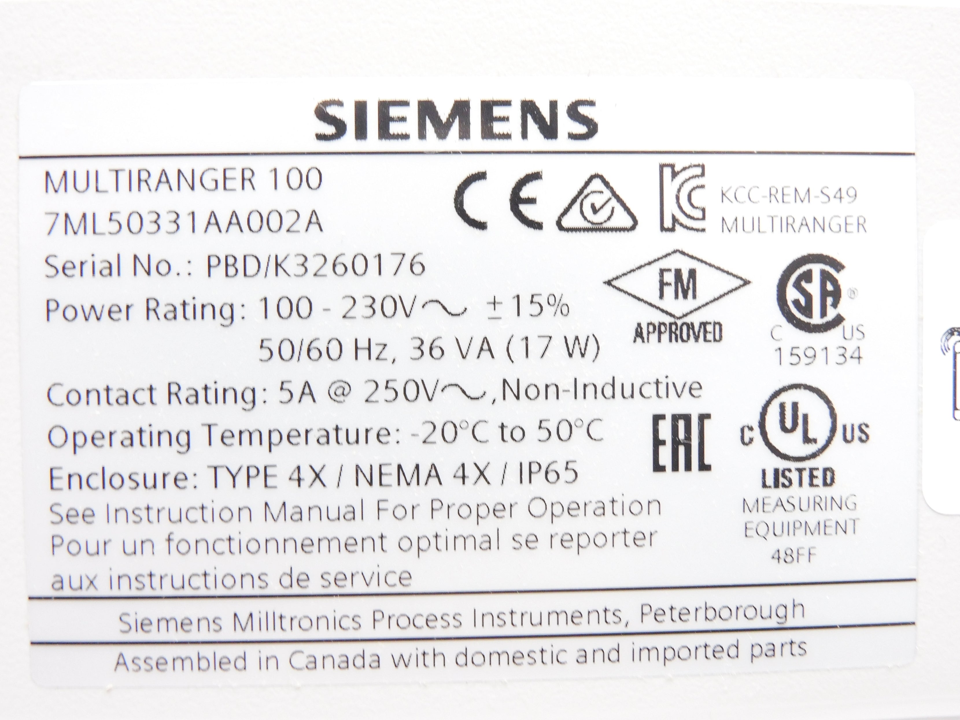 SIEMENS 7ML50331AA002A NSMP