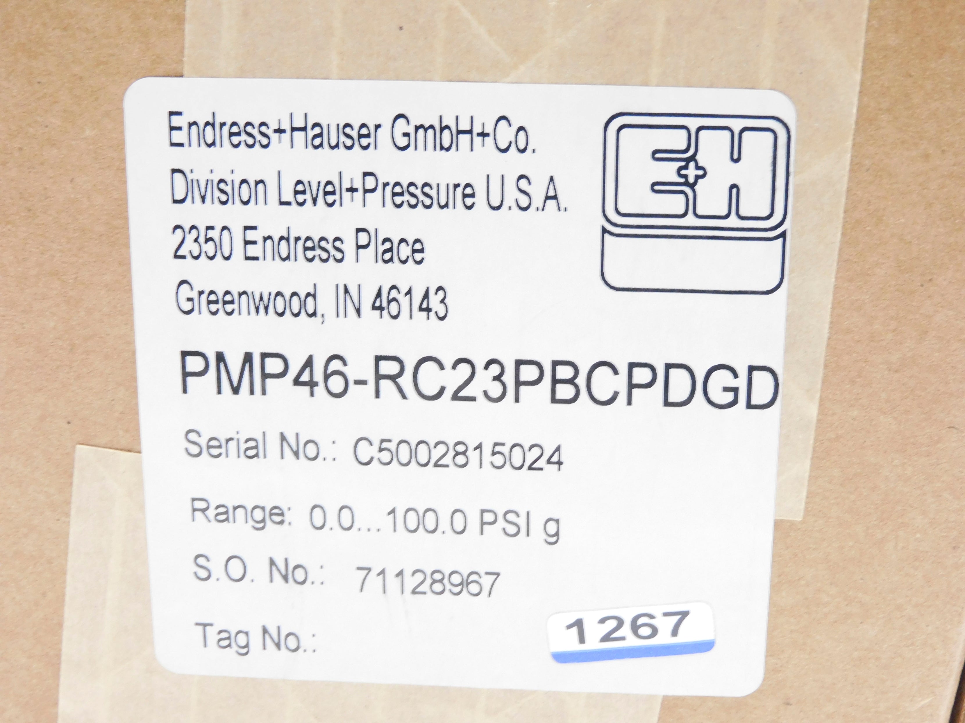 ENDRESS+HAUSER PMP46-RC23PBCPDGD NSFS