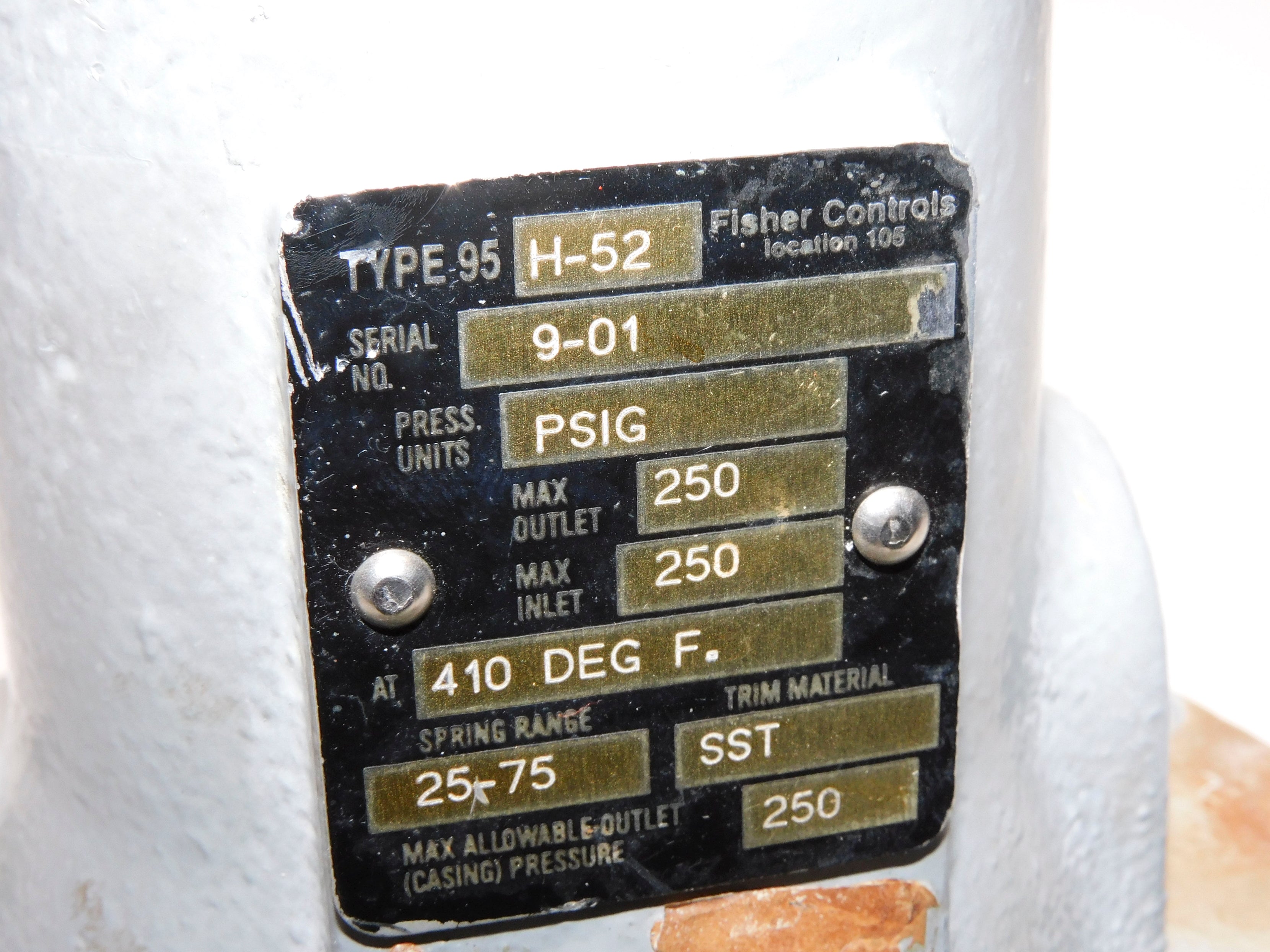 FISHER CONTROLS 95H-52 UNMP