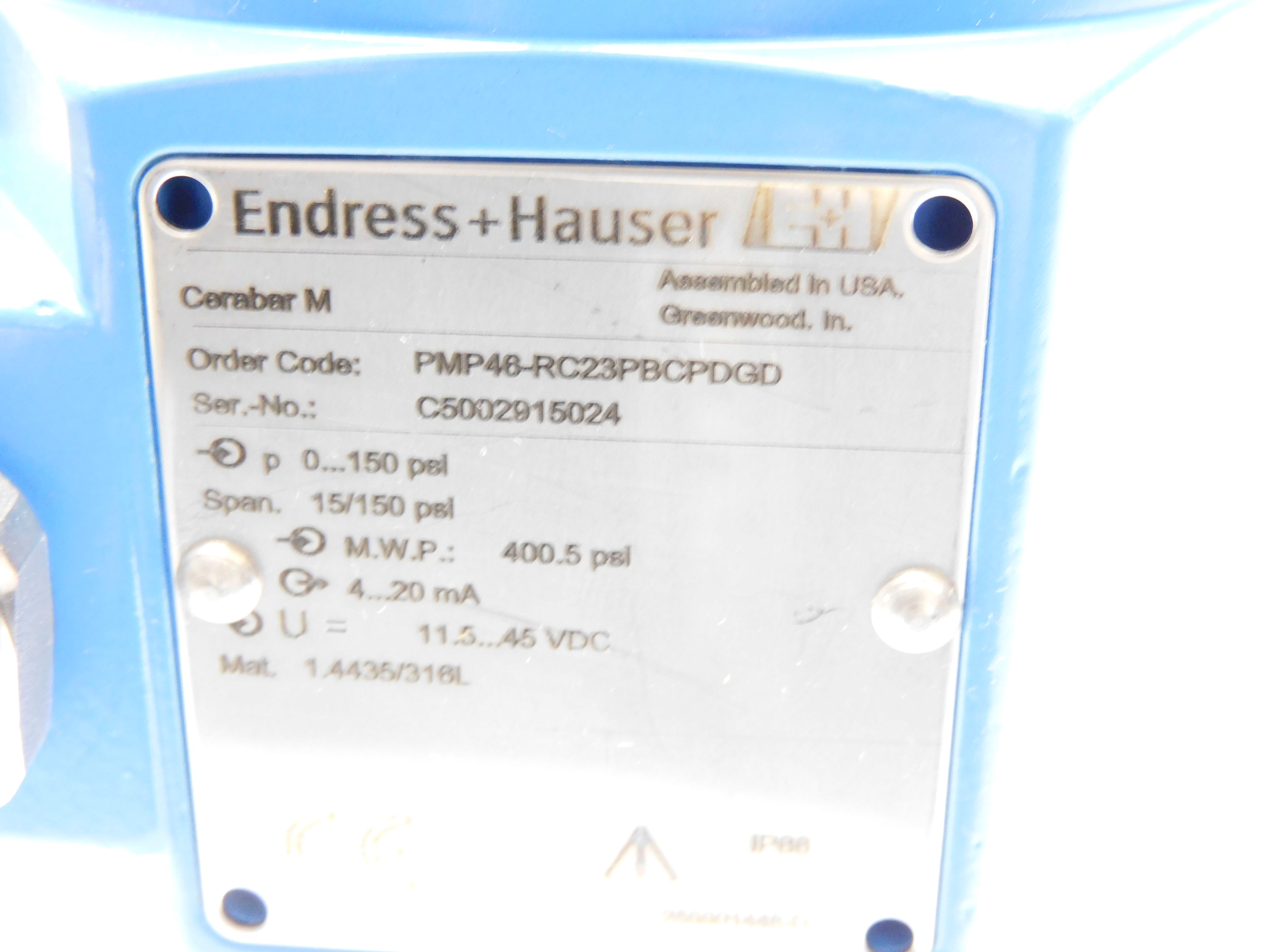 ENDRESS+HAUSER PMP46-RC23PBCPDGD NSMP