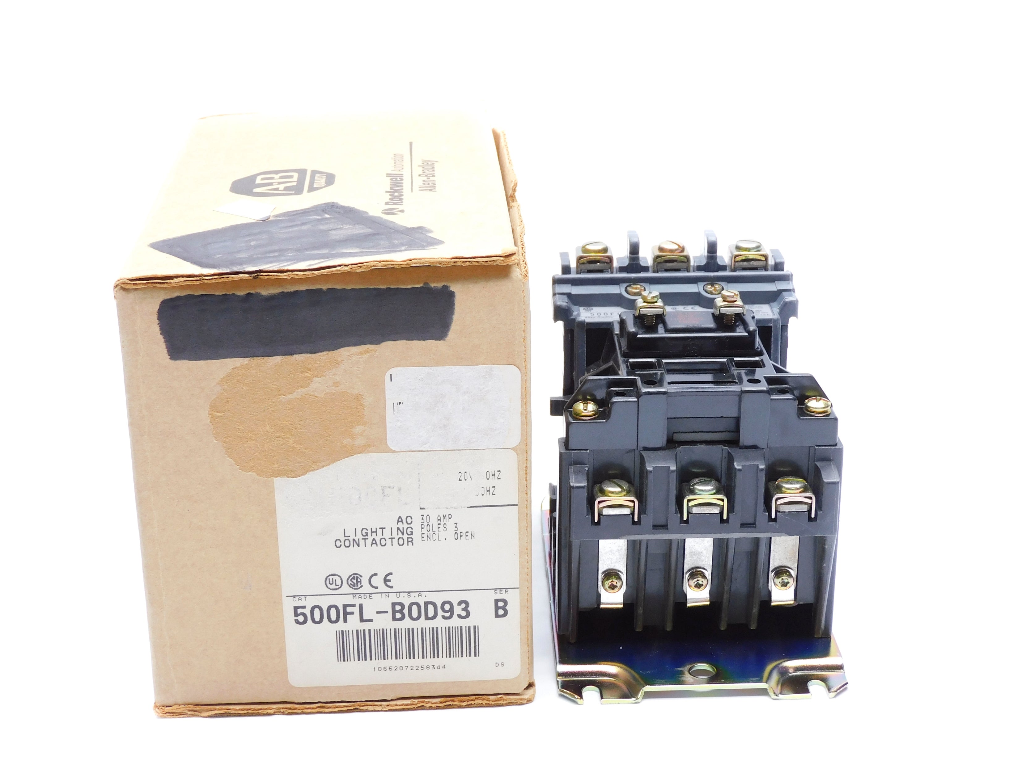 ALLEN BRADLEY 500FL-BOD93 SER. B 110/115-120V 30A (BR/WH) NSMP