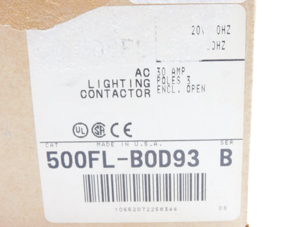 ALLEN BRADLEY 500FL-BOD93 SER. B 110/115-120V 30A (BR/WH) NSMP