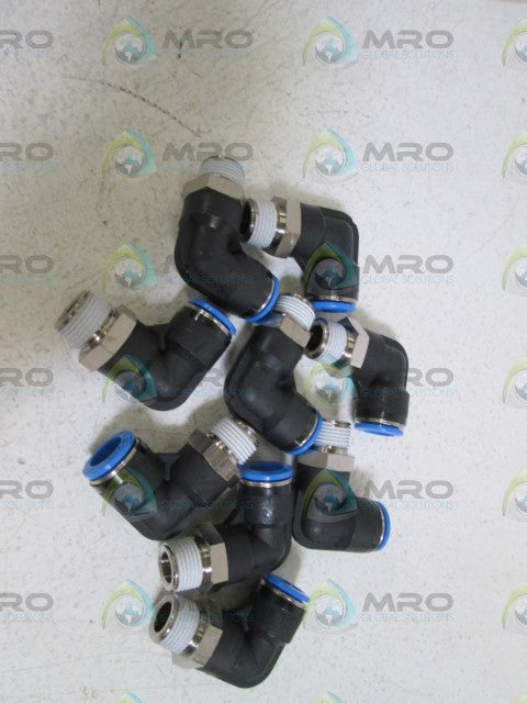 LOT OF 9 FESTO L-FITTING QSL-3/8-12 *NEW NO BOX*