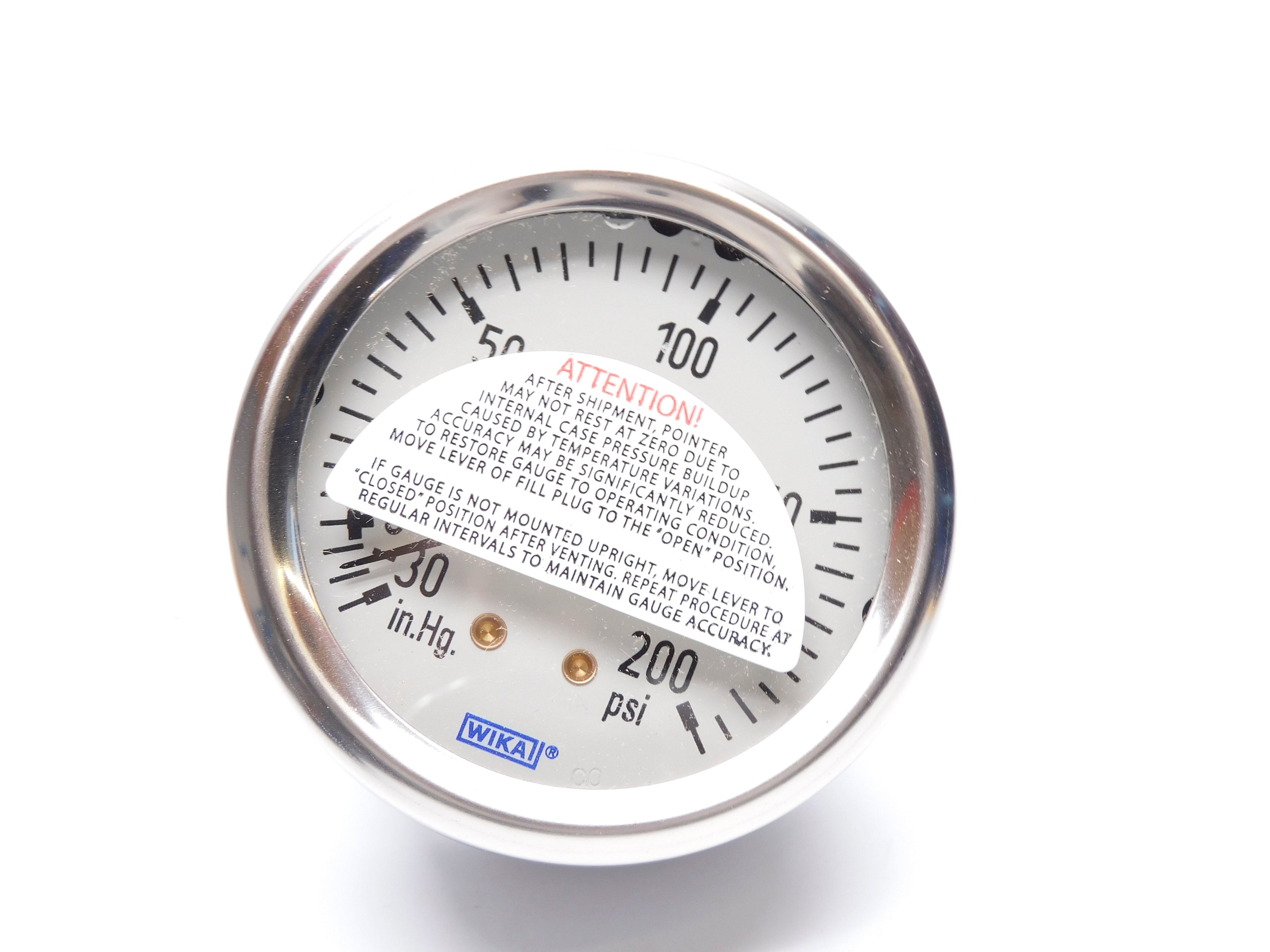 WIKA 50343211 -30"HG/200PSI NSMP