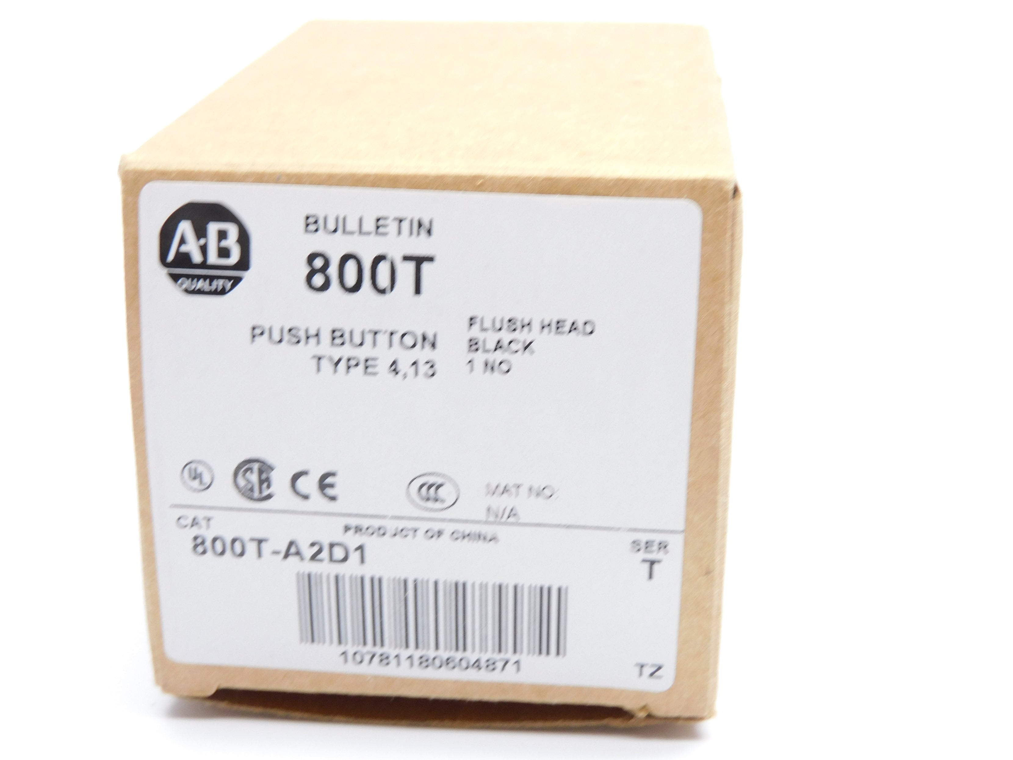 ALLEN BRADLEY 800T-A2D1 SER. T (BR/WH) NSMP