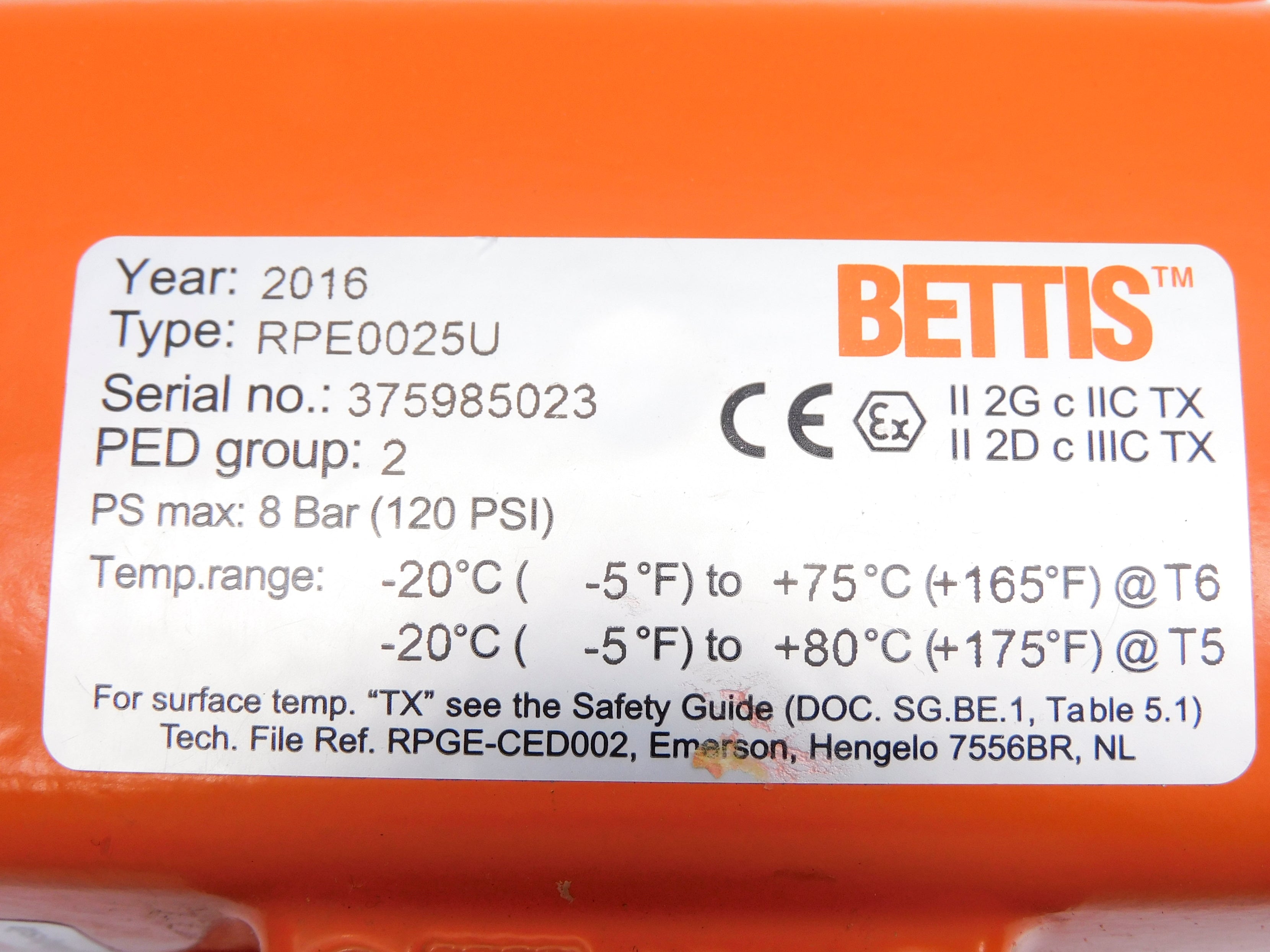 BETTIS RPE0025-NU40CWALTN-L11SKB00XX NSNP
