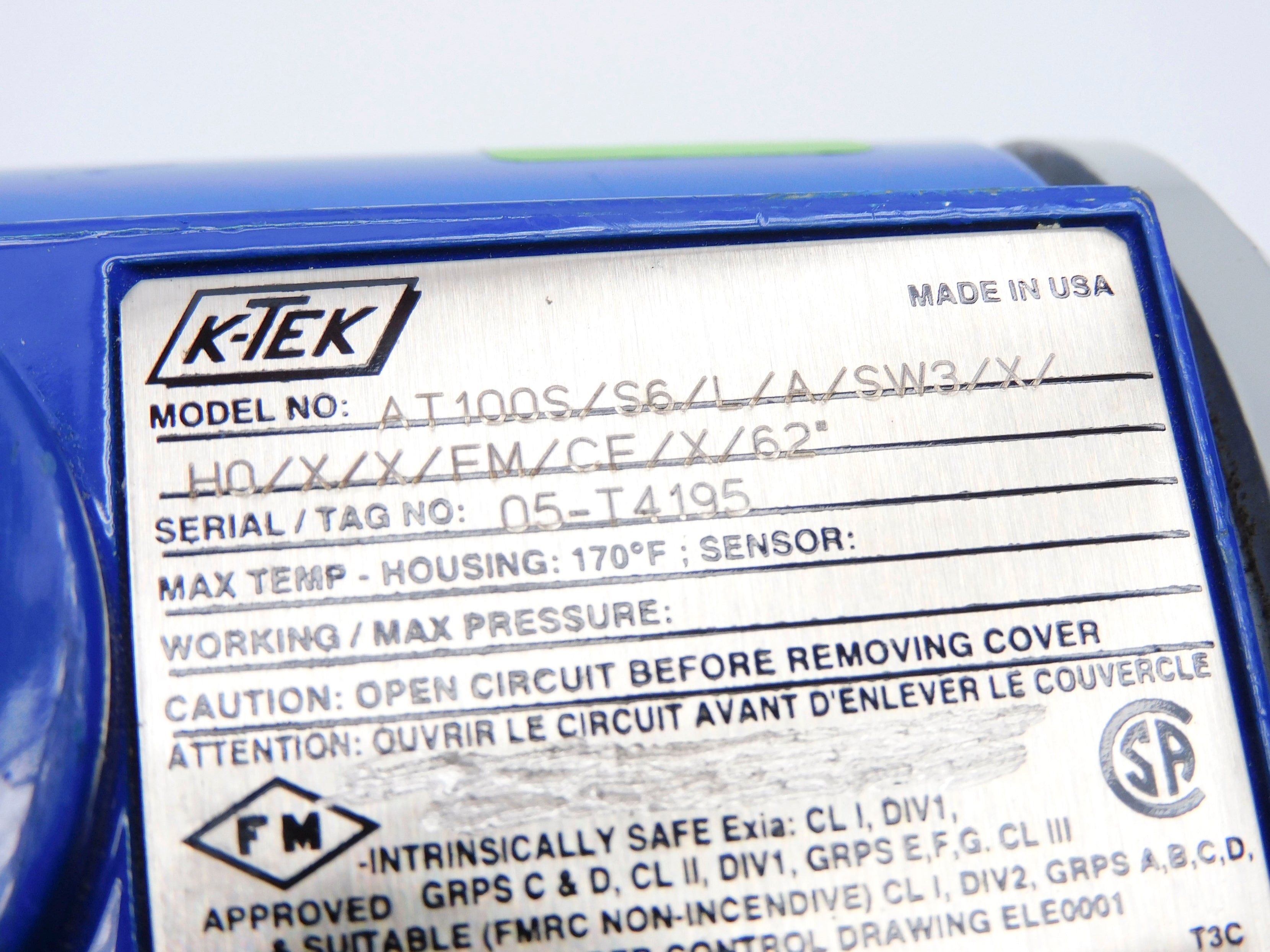 K-TEK AT100S/S6/L/A/SW3/X/H0/X/X/FM/CF/X/62" NSNP