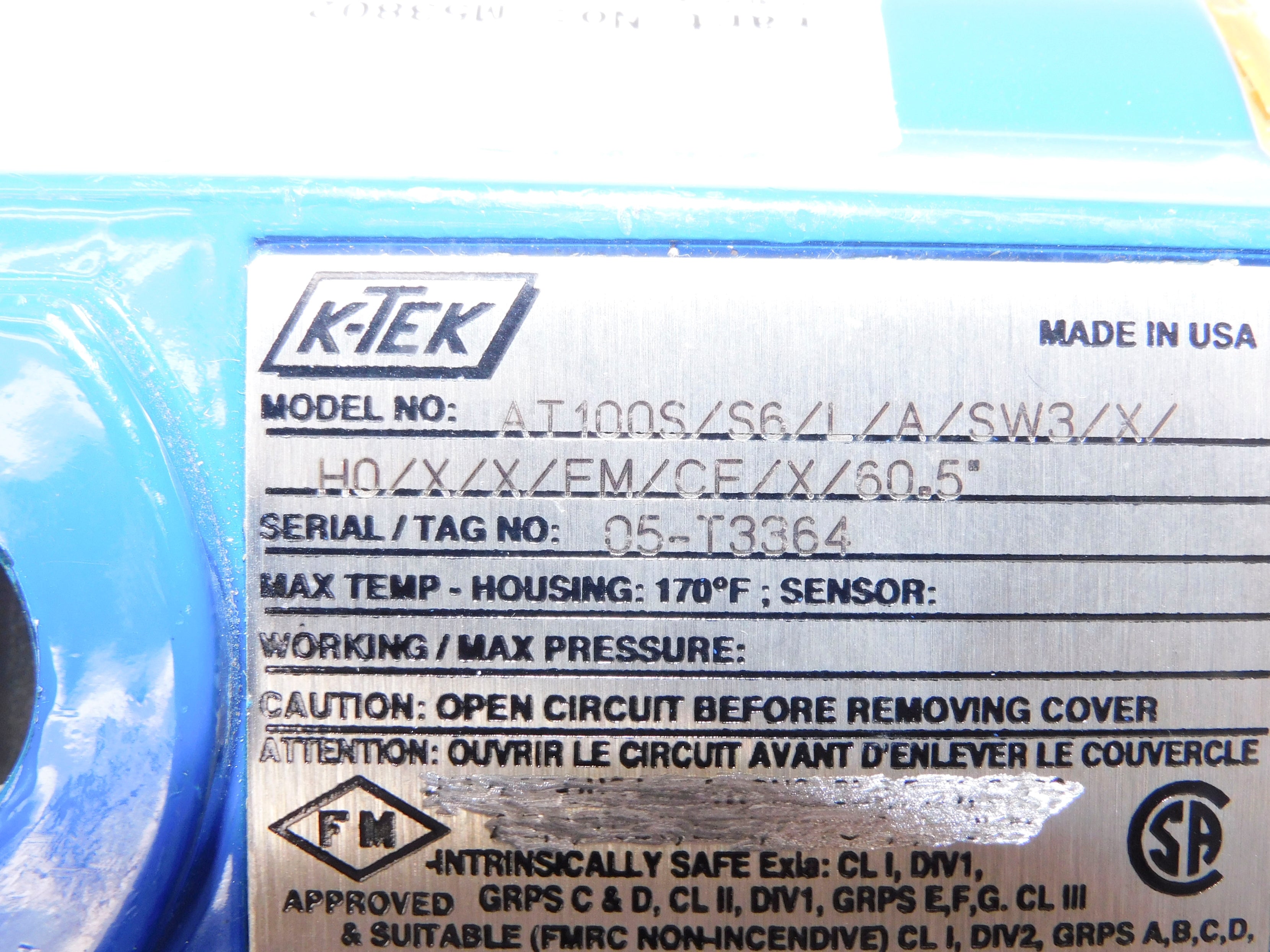K-TEK AT100S/S6/L/A/SW3/X/H0/X/X/FM/CF/X/60.5" (AS PICTURED) NSNP