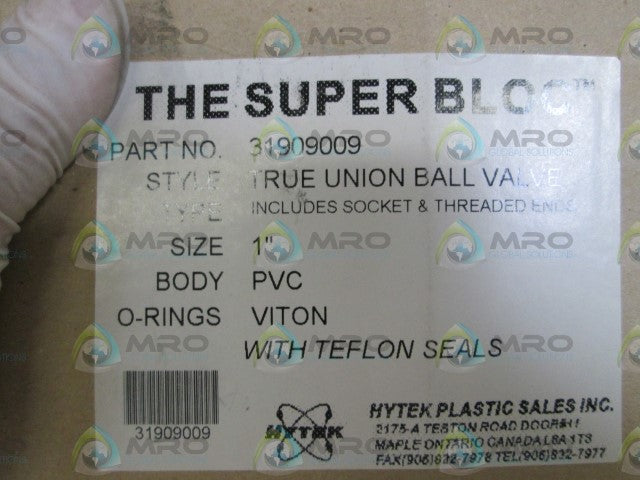 THE SUPER BLOC BALL VALVE 1" 31909009 *NEW IN BOX*