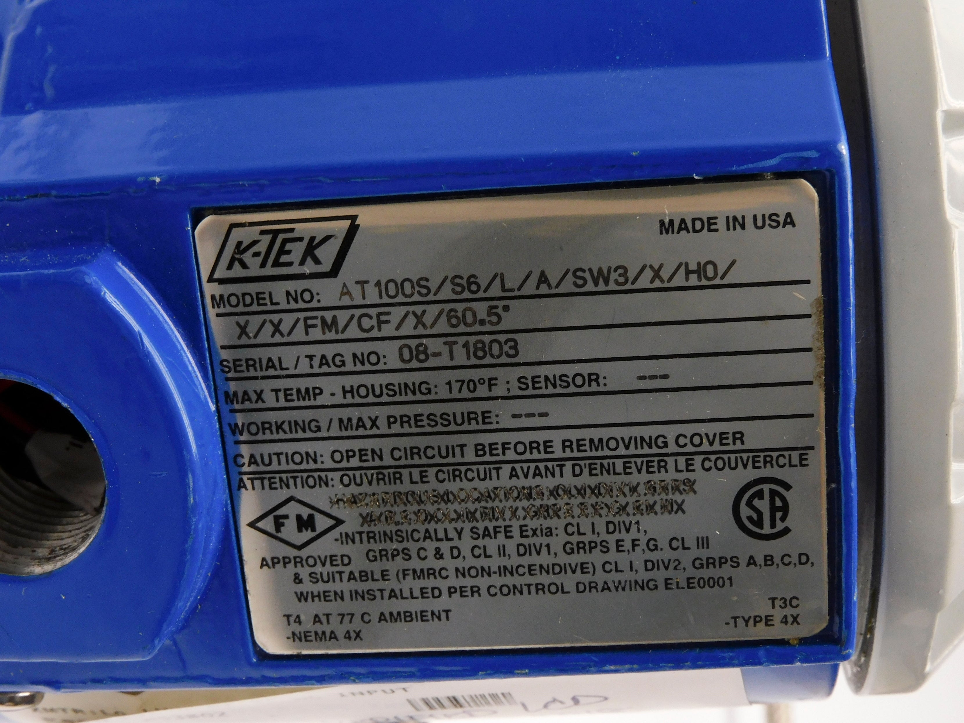 K-TEK AT100S/S6/L/A/SW3/X/H0/X/X/FM/CF/X/60.5" NSNP