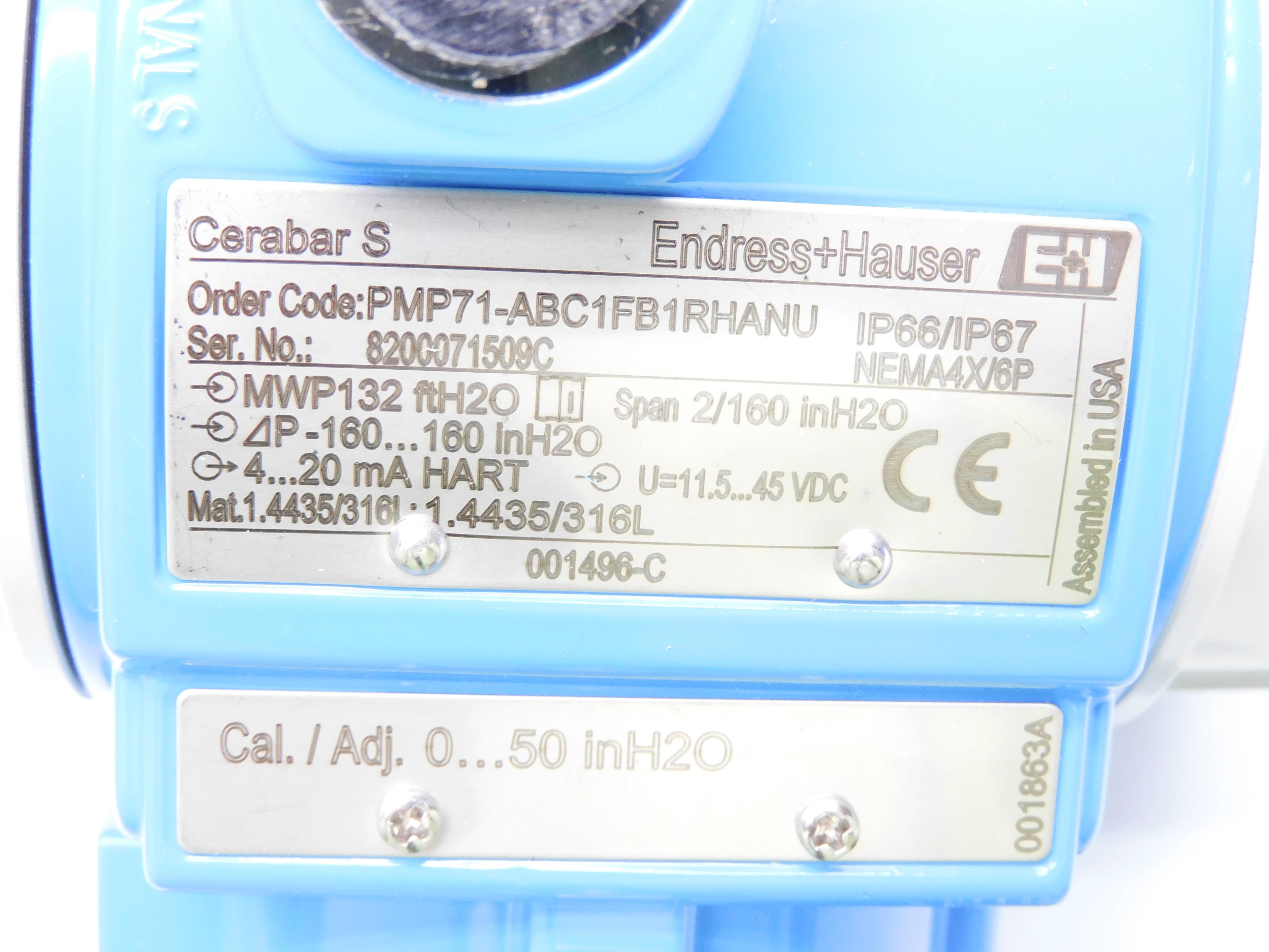 ENDRESS+HAUSER PMP71-ABC1FB1RHANU NSNP