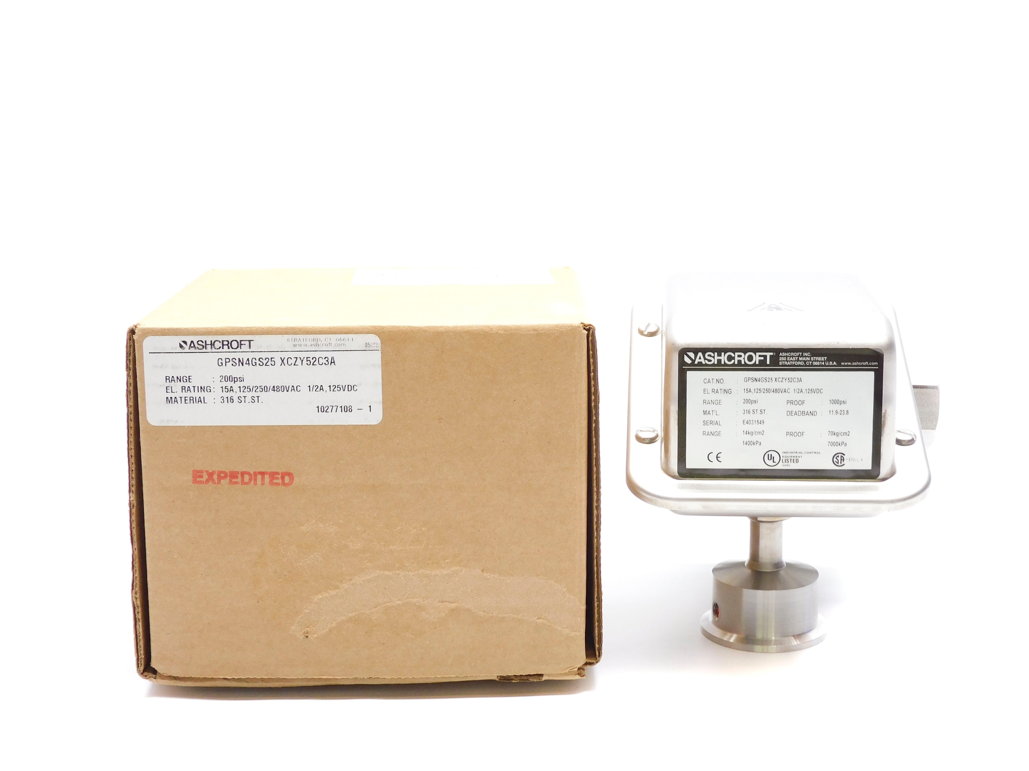 ASHCROFT GPSN4GS25XCZY52C3A NSMP