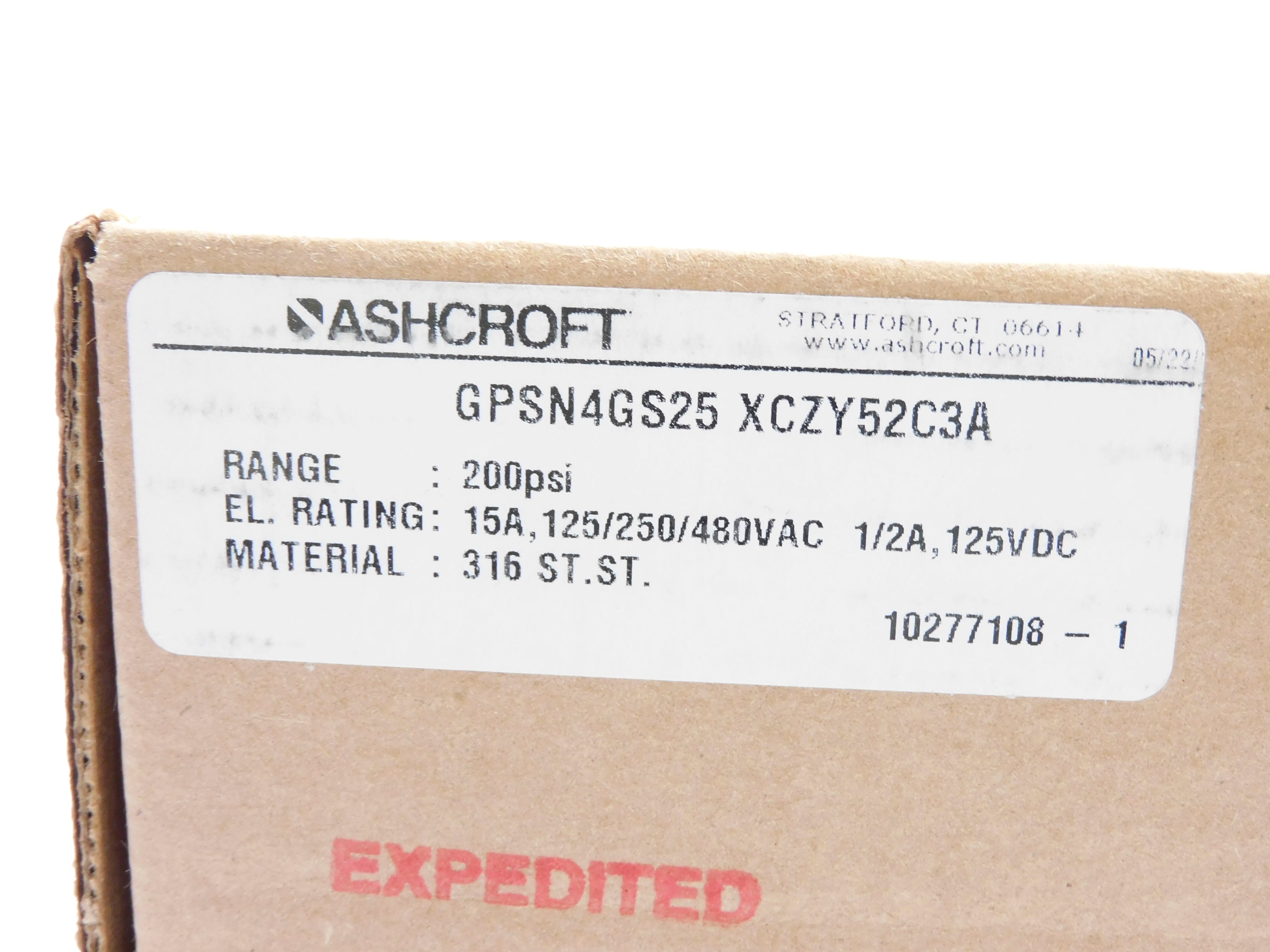 ASHCROFT GPSN4GS25XCZY52C3A NSMP