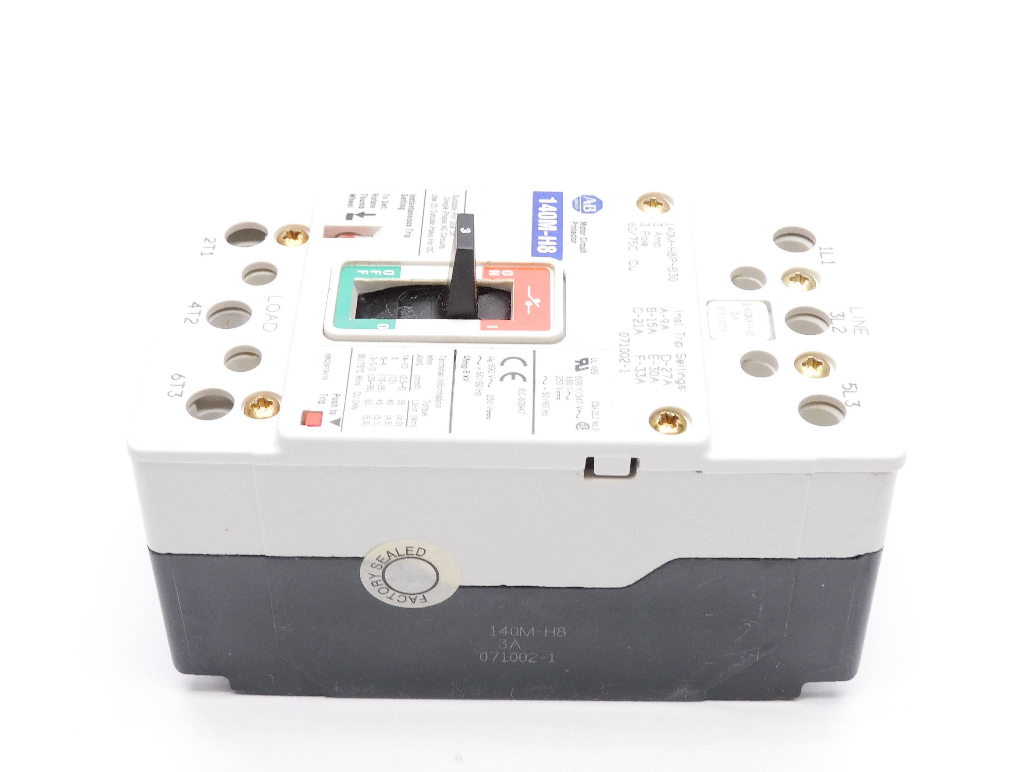 ALLEN BRADLEY 140M-H8P-B30 3A 347V NSNP