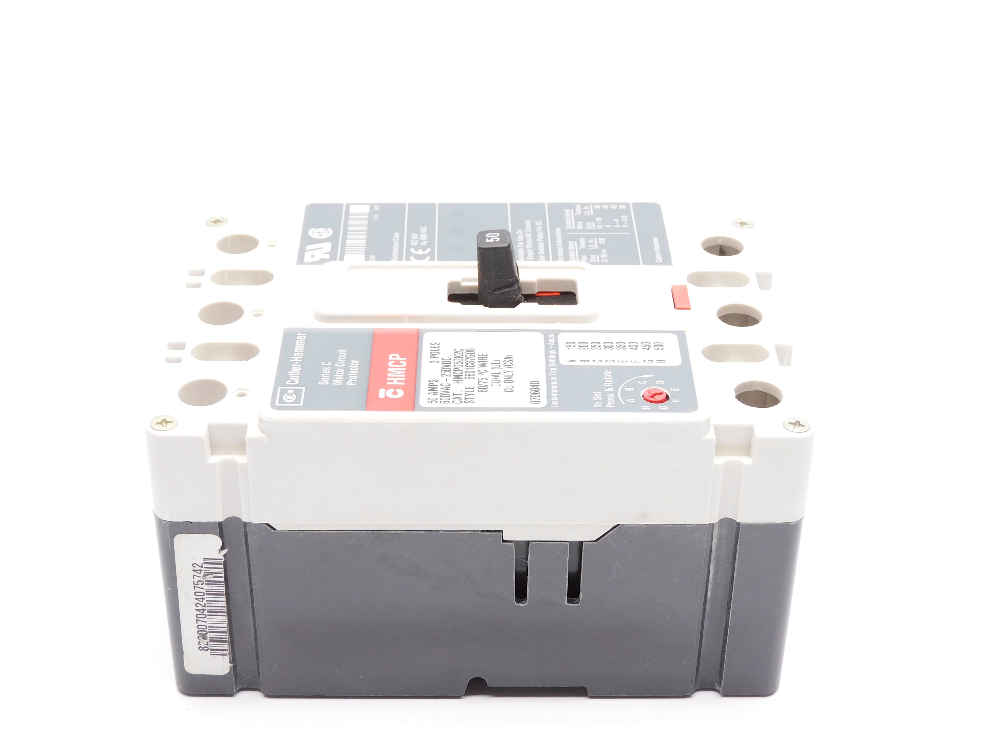 CUTLER HAMMER HMCP050K2 SER. C 600VAC 50A (GREY) NSNP
