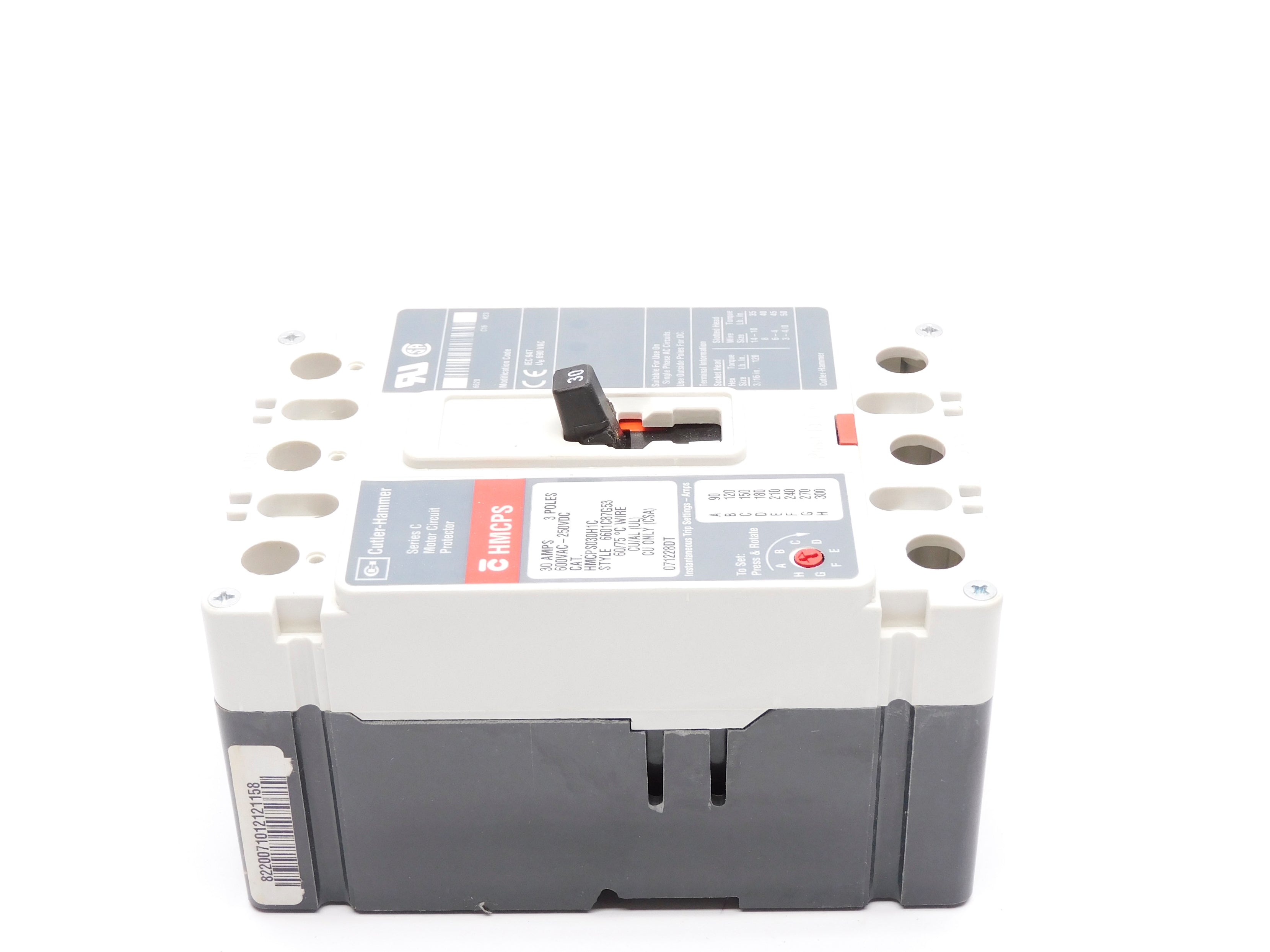 CUTLER HAMMER HMCPS030H1C SER. C 30A 600VAC (GREY) NSMP