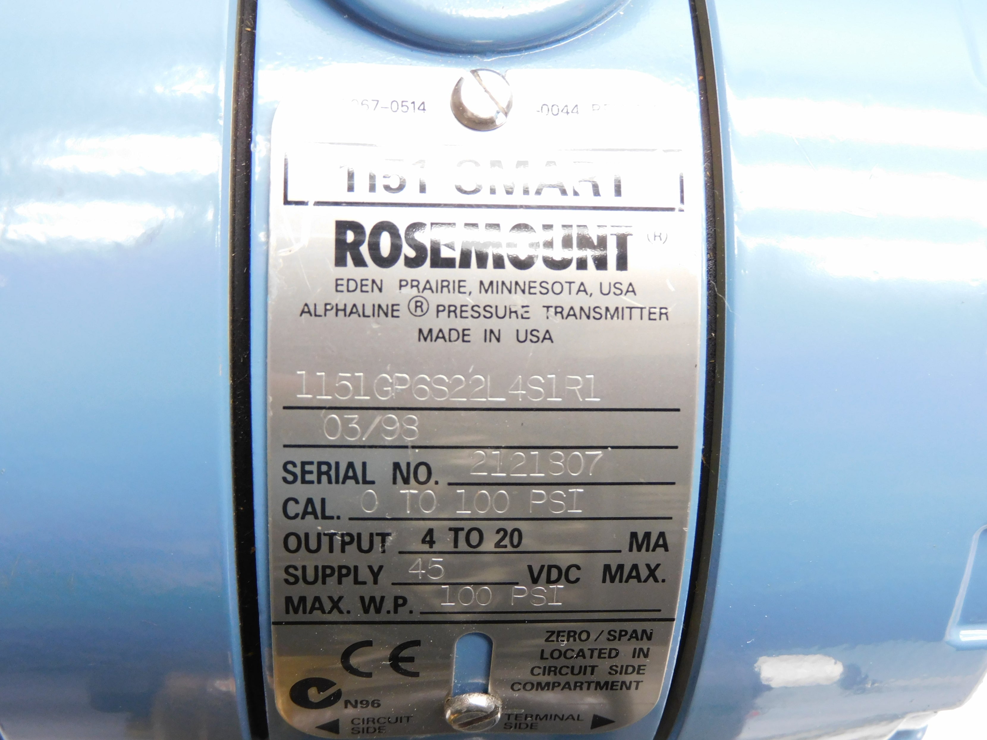 ROSEMOUNT 1151GP6S22L4S1R1 NSNP