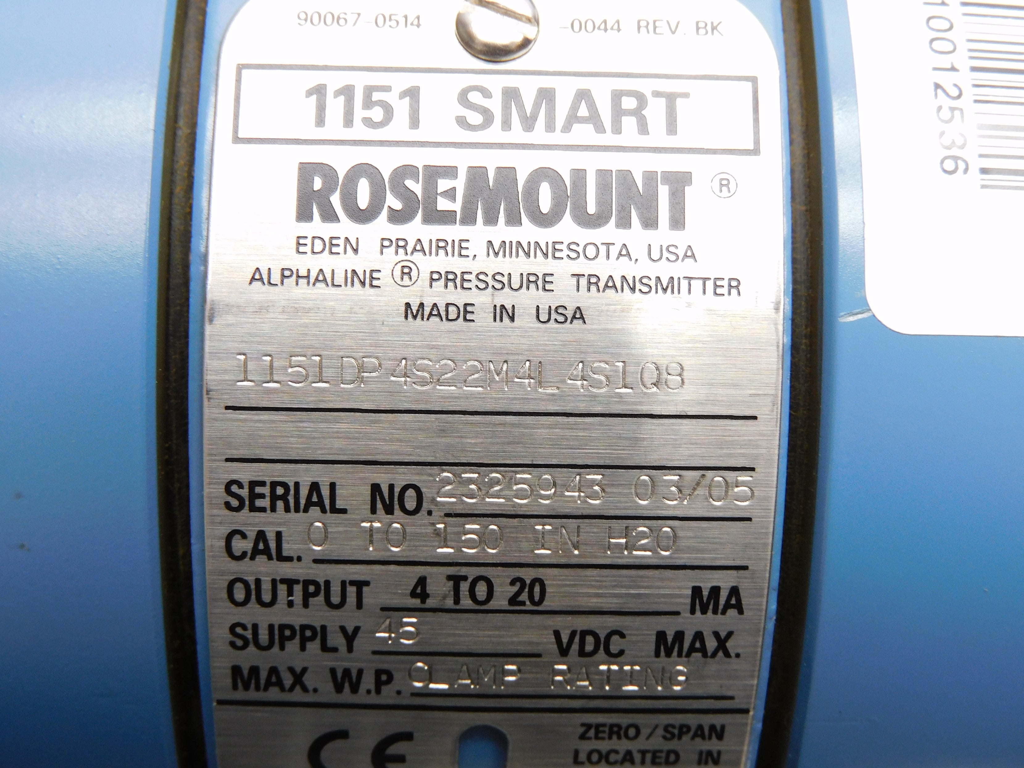 ROSEMOUNT 1151DP4S22M4L4S1Q8 NSNP