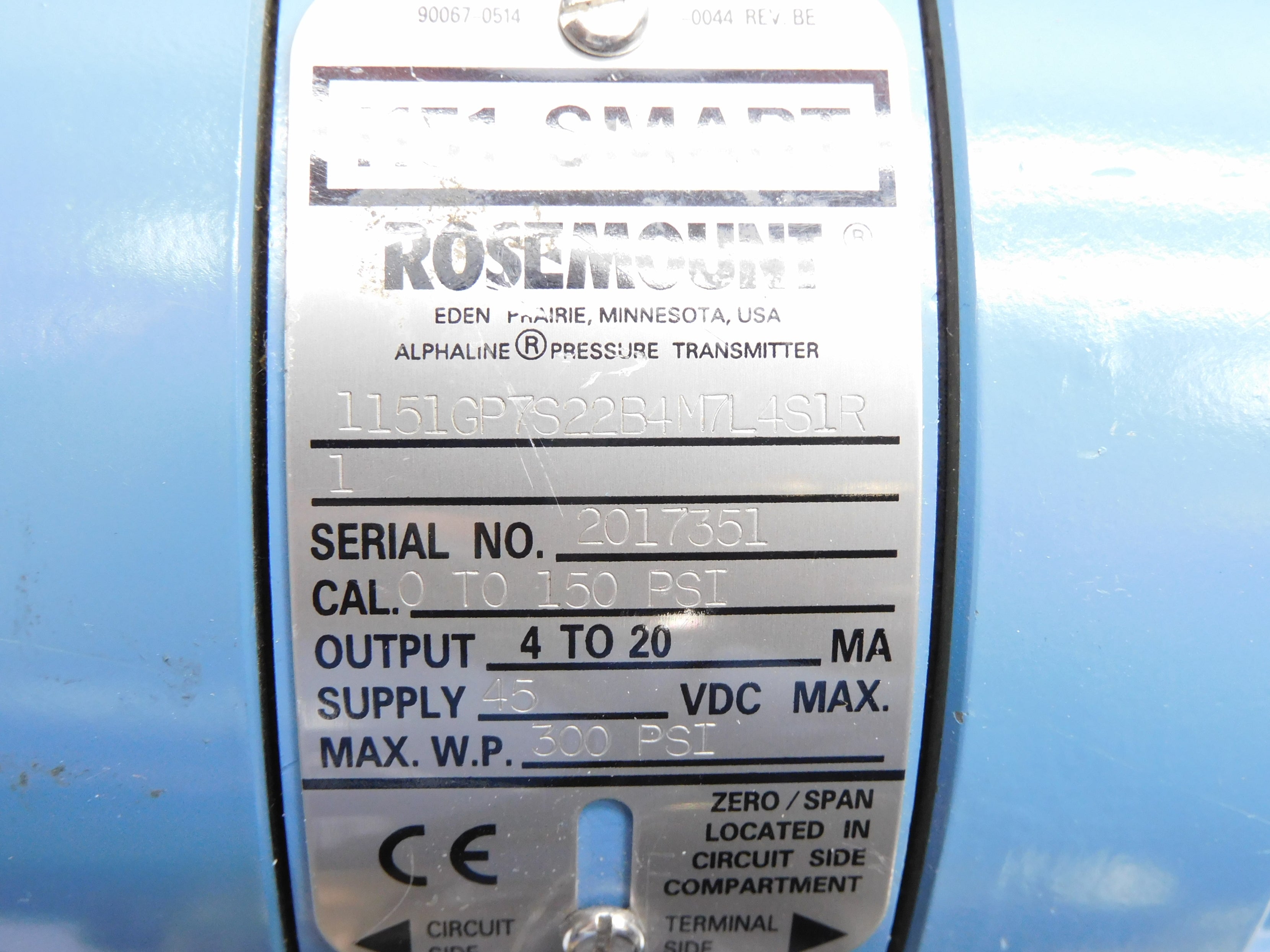 ROSEMOUNT 1151GP7S22B4M7L4S1R1 UNMP