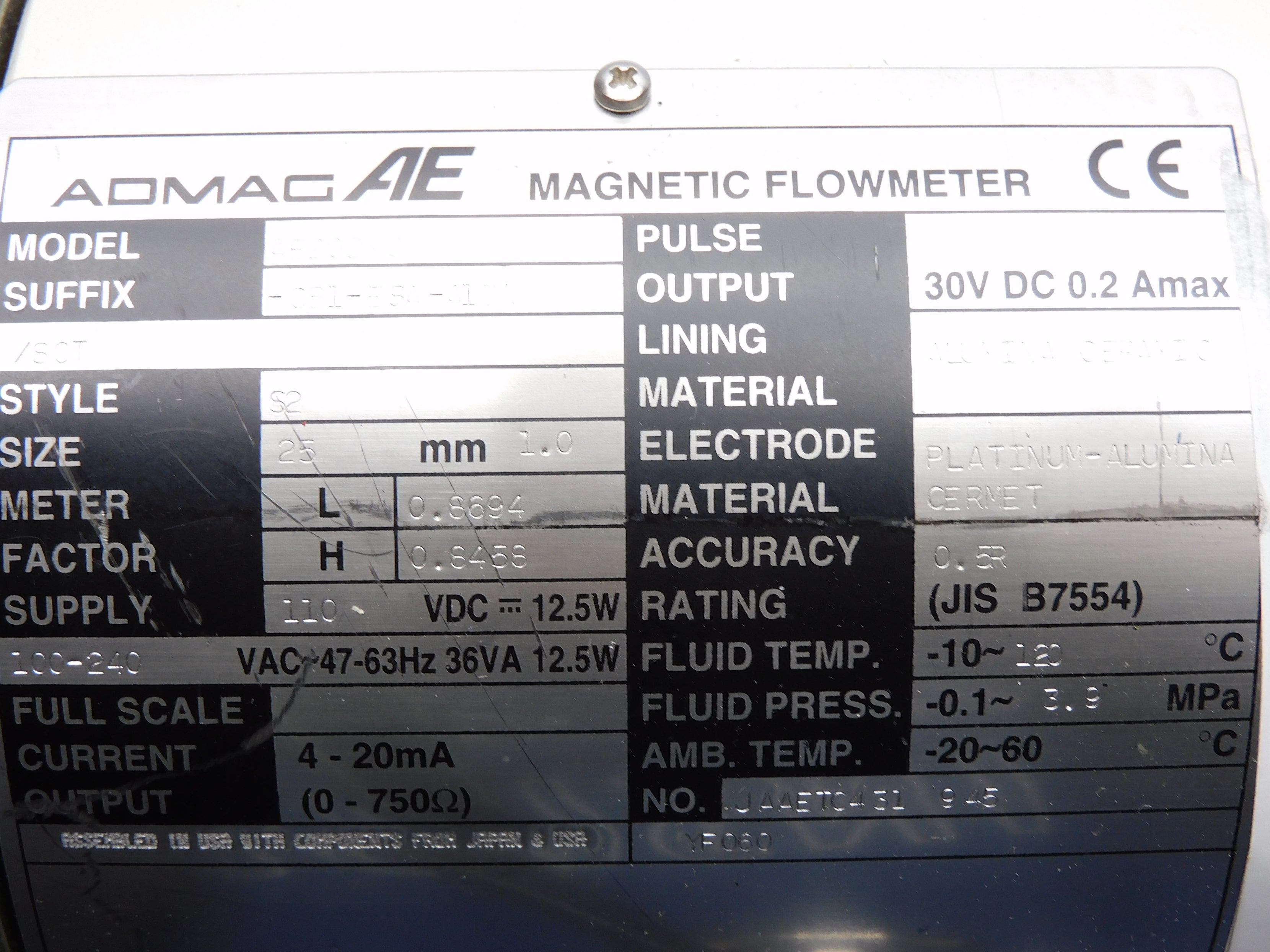 YOKOGAWA AE202MG-CB1-ESA-A1DV/SCT NSNP