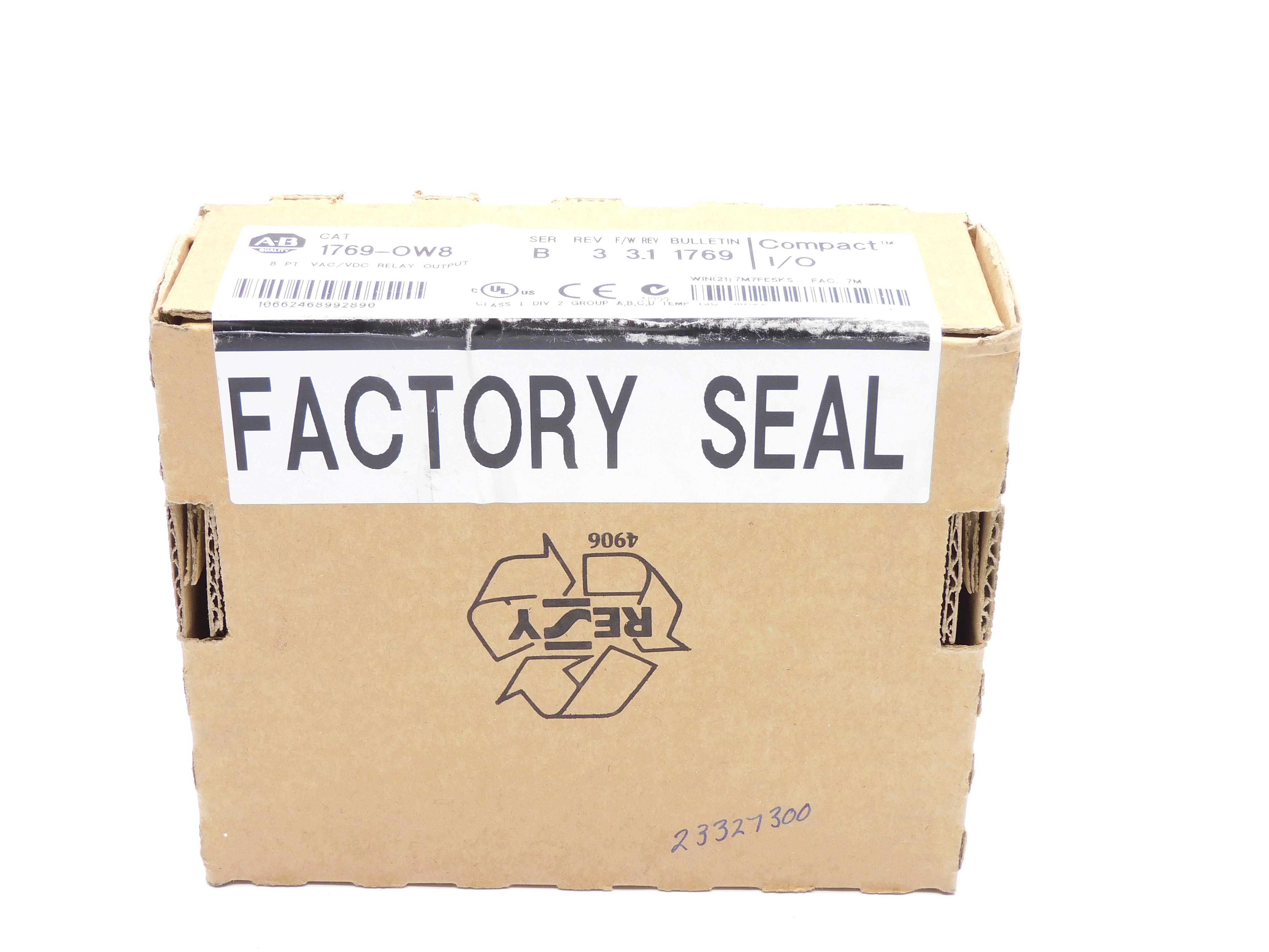 ALLEN BRADLEY 1769-OW8 SER. B F/W 3.1 DATE: 2008 NSFS