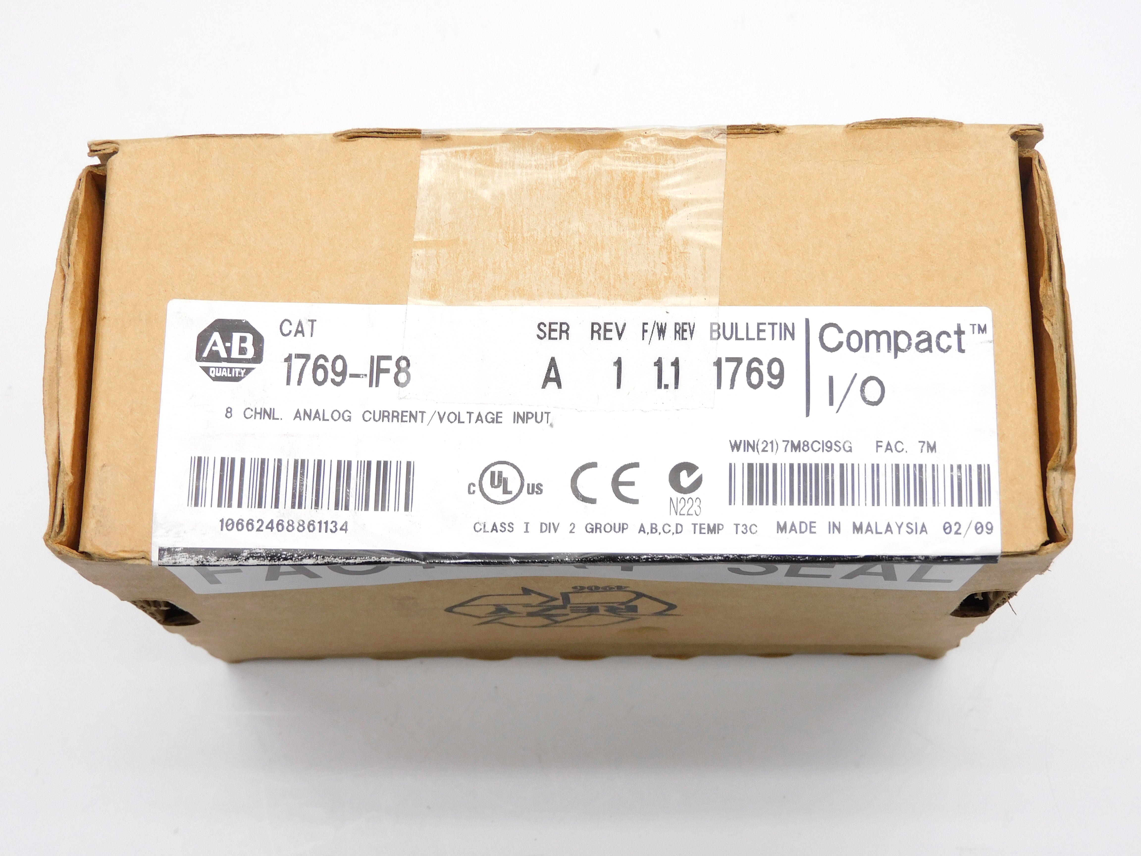 ALLEN BRADLEY 1769-IF8 SER. A F/W 1.1 DATE: 2009 NSFS