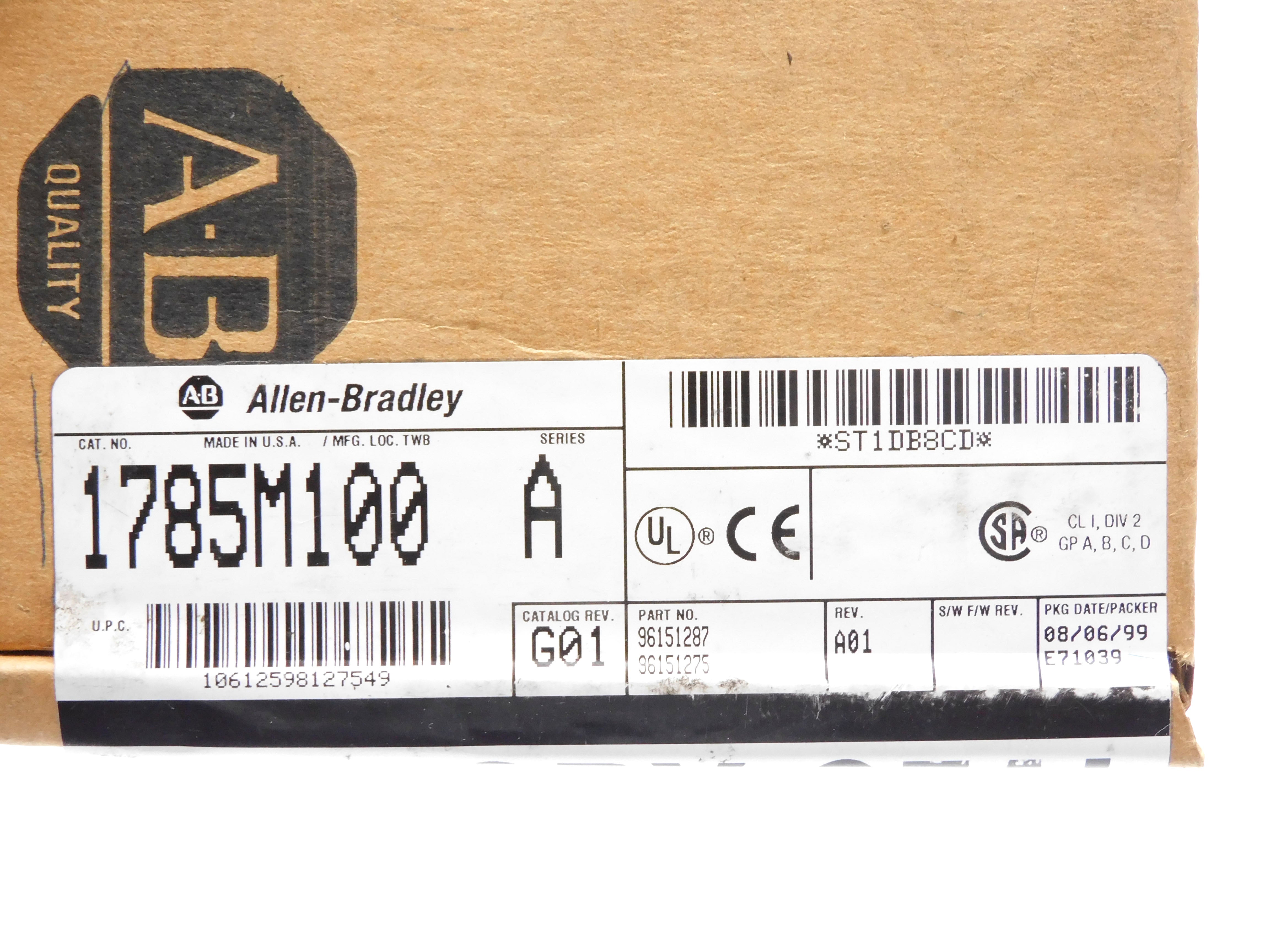 ALLEN BRADLEY 1785-M100 SER. A DATE: 1999 NSFS