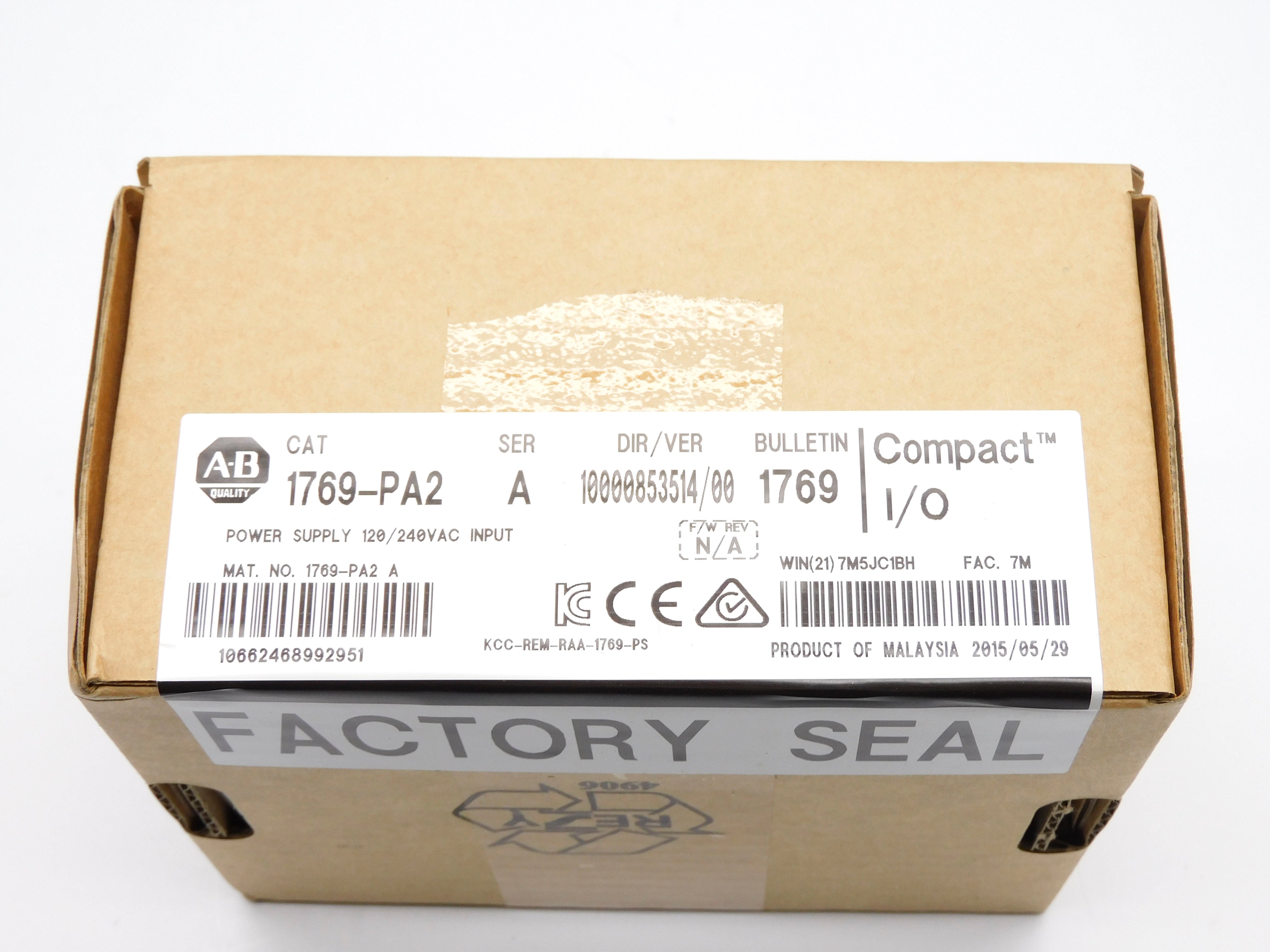 ALLEN BRADLEY 1769-PA2 SER. A DATE: 2015 NSFS