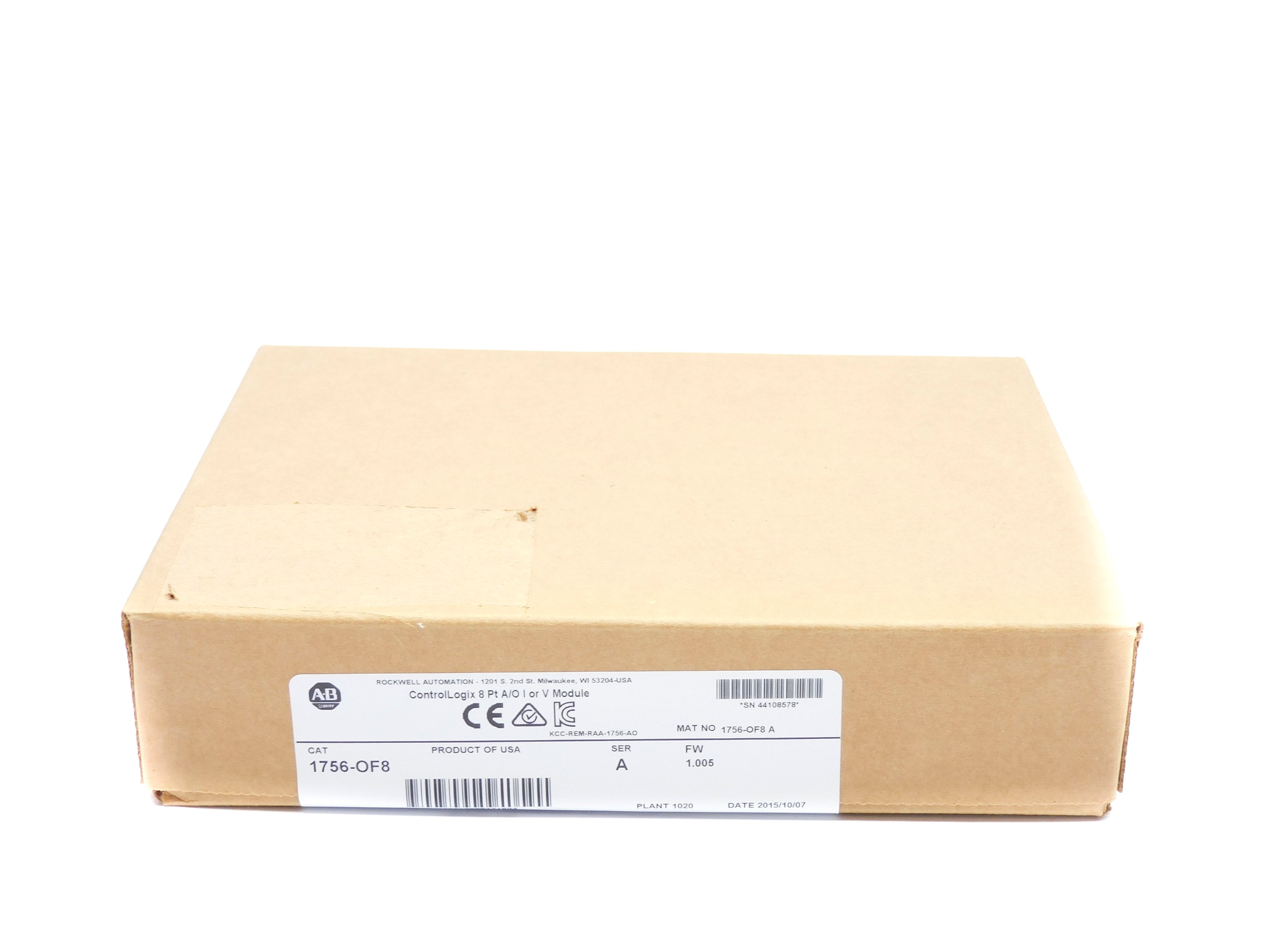 ALLEN BRADLEY 1756-OF8 SER. A F/W 1.005 DATE: 2015 NSFS