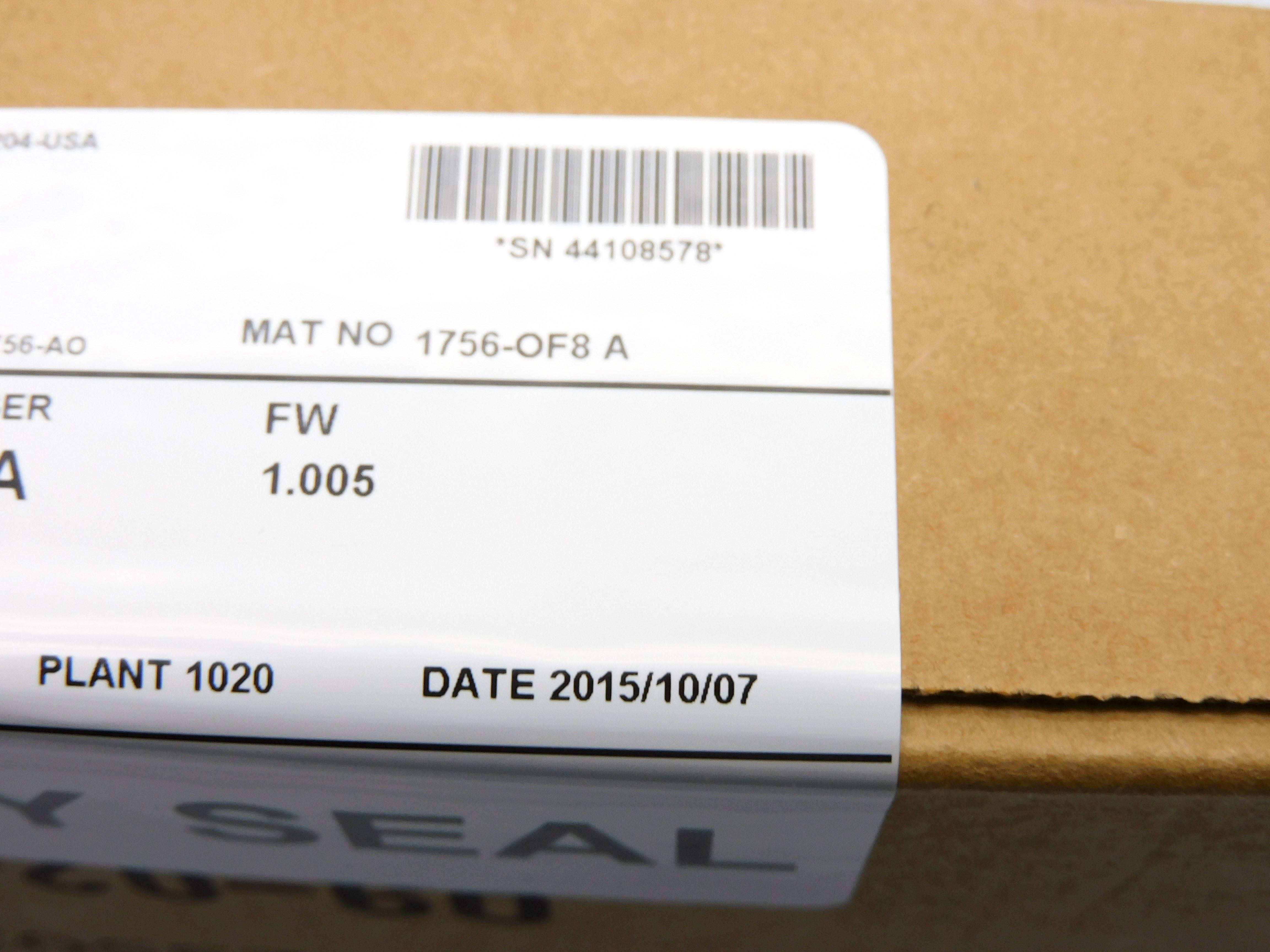 ALLEN BRADLEY 1756-OF8 SER. A F/W 1.005 DATE: 2015 NSFS