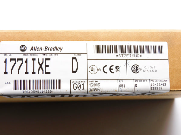 ALLEN BRADLEY 1771-IXE SER. D F/W B DATE: 2002 NSFS