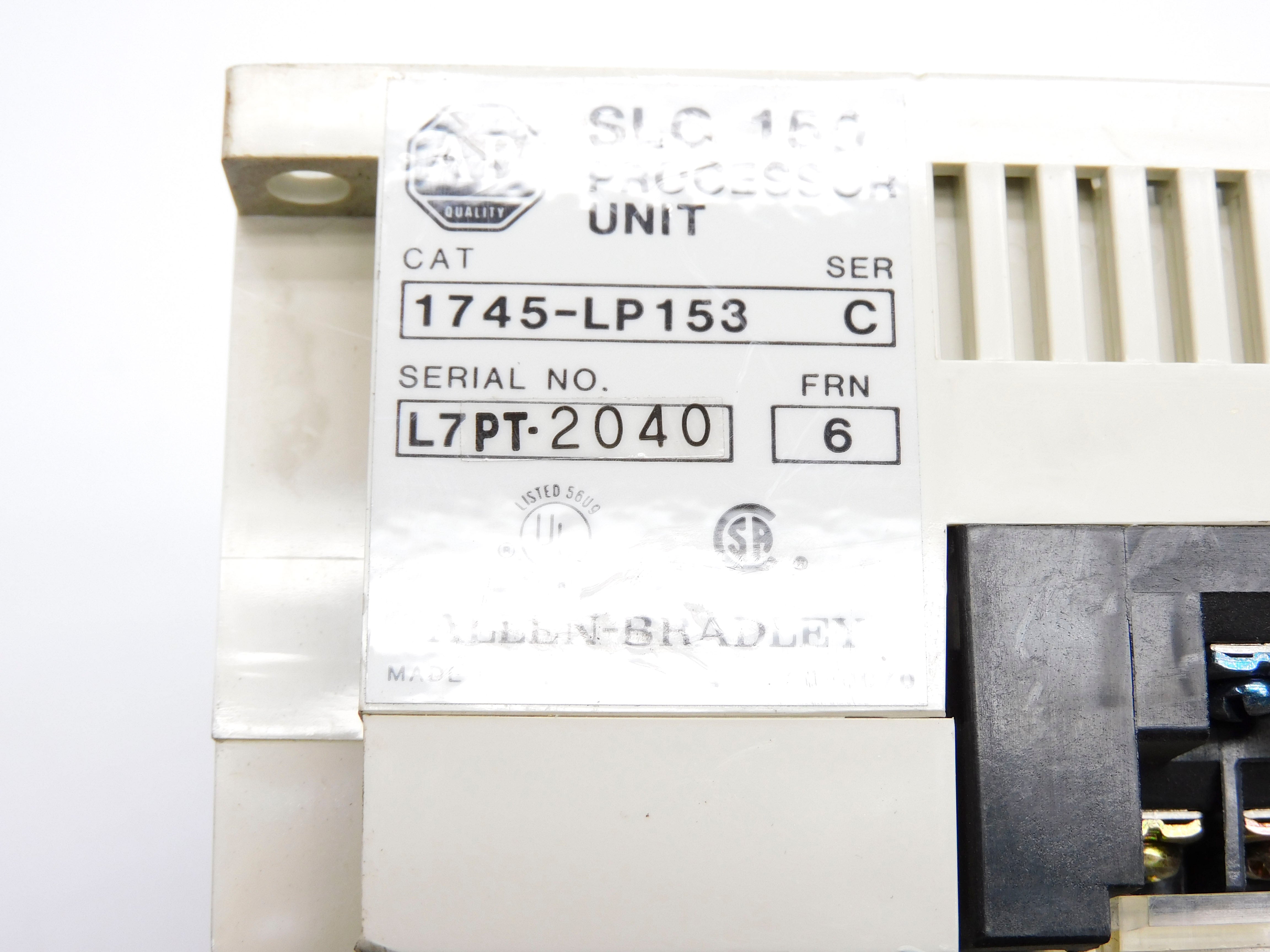 ALLEN BRADLEY 1745-LP153 SER. C F/W 6 NSNP