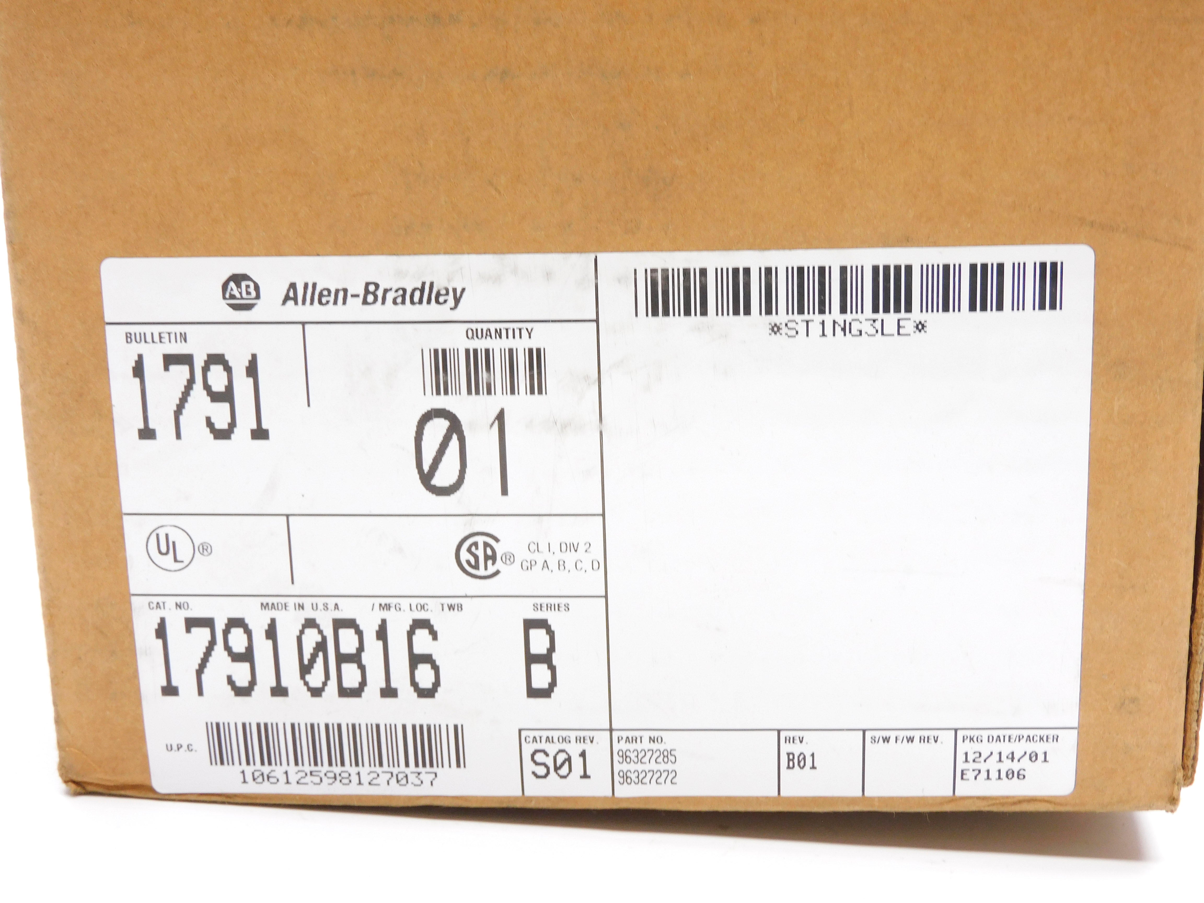 ALLEN BRADLEY 1791-OB16 SER. B NSMP