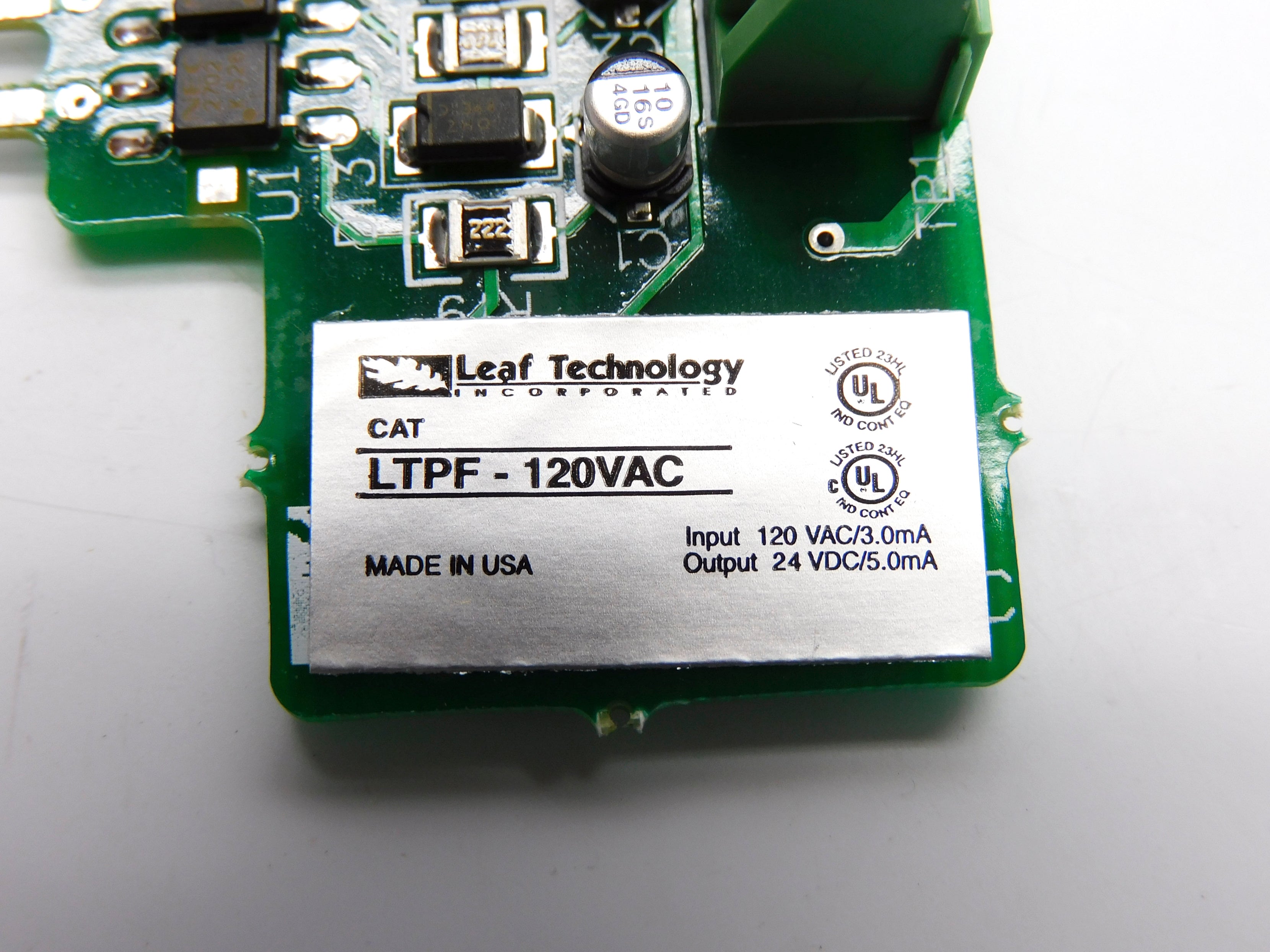 LEAF TECHNOLOGY LTPF-120VAC NSNP