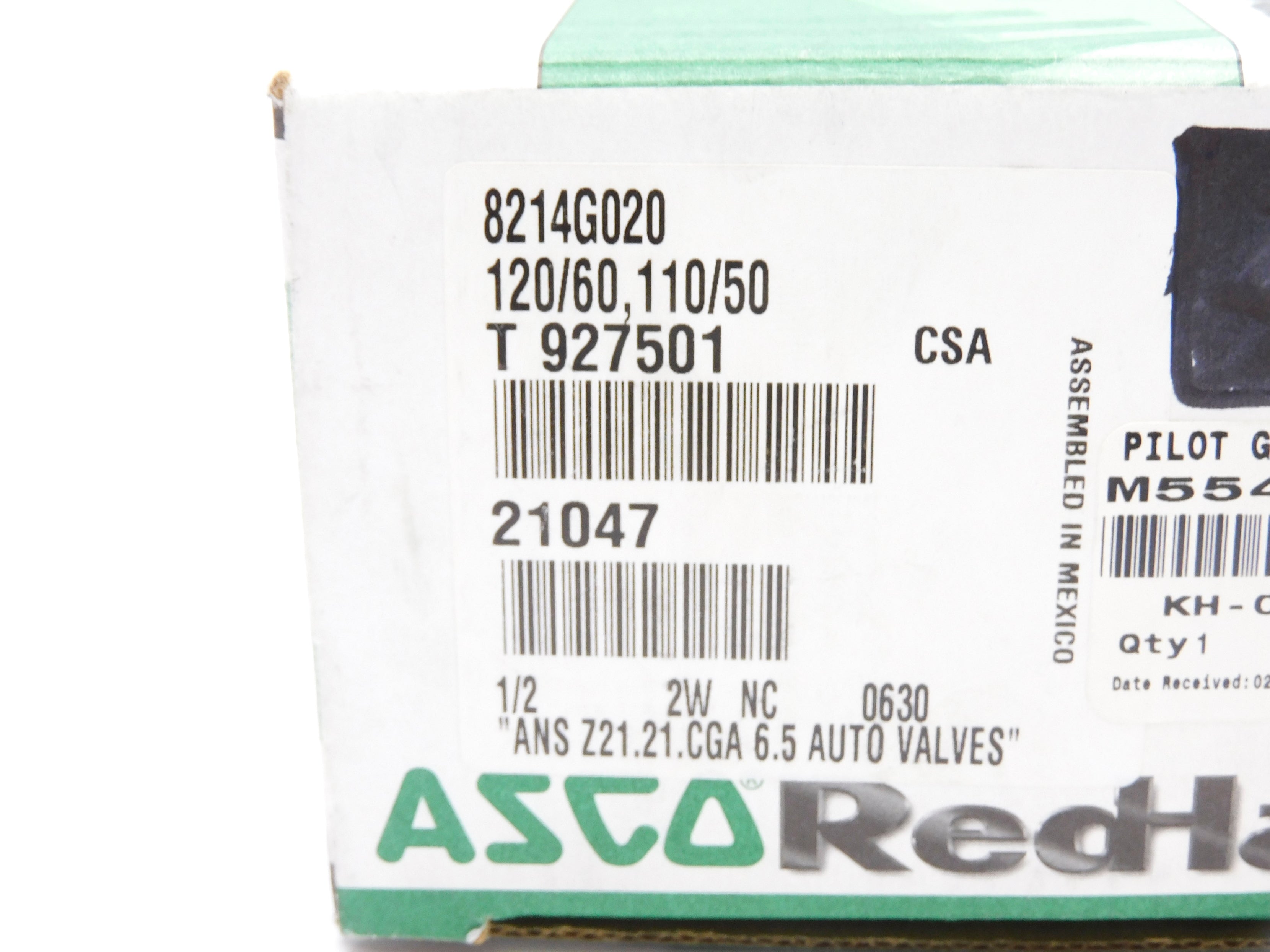 ASCO 8214G020 110/120V 5PSI 1/2"  NSMP