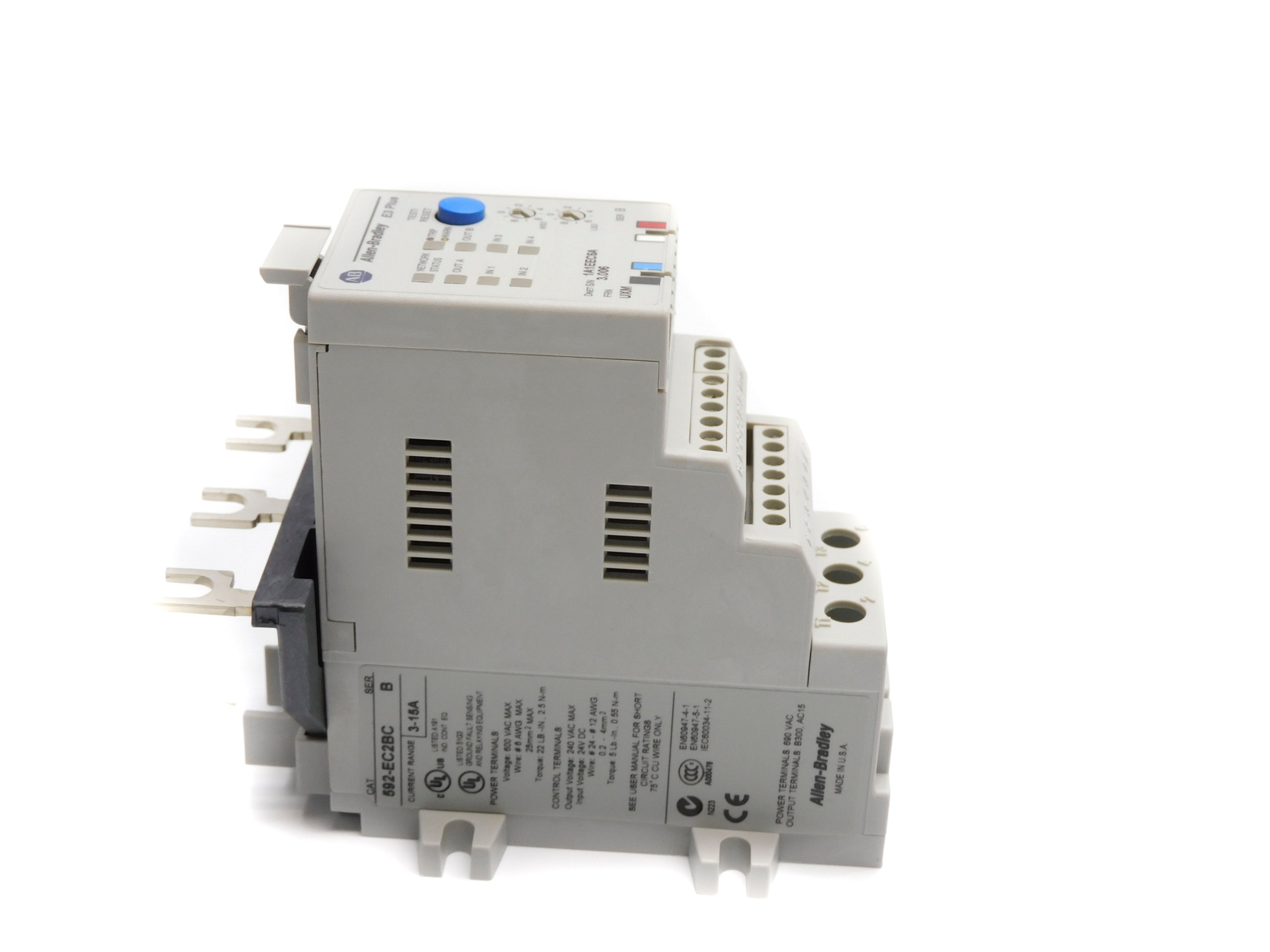 ALLEN BRADLEY 592-EC2BC SER. B F/W 3.006 600VAC 3-15A NSNP