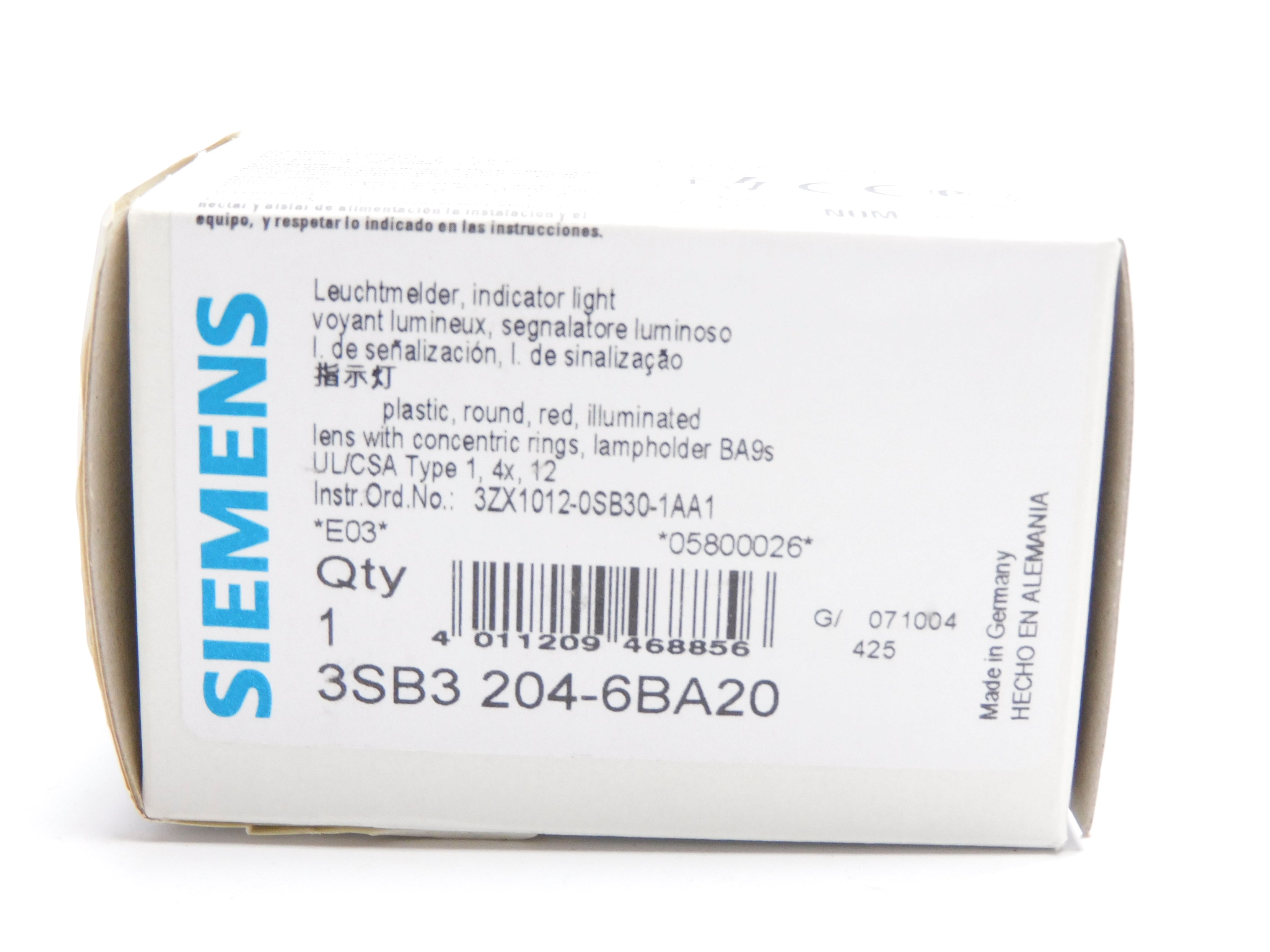 SIEMENS 3SB3204-6BA20 NSMP