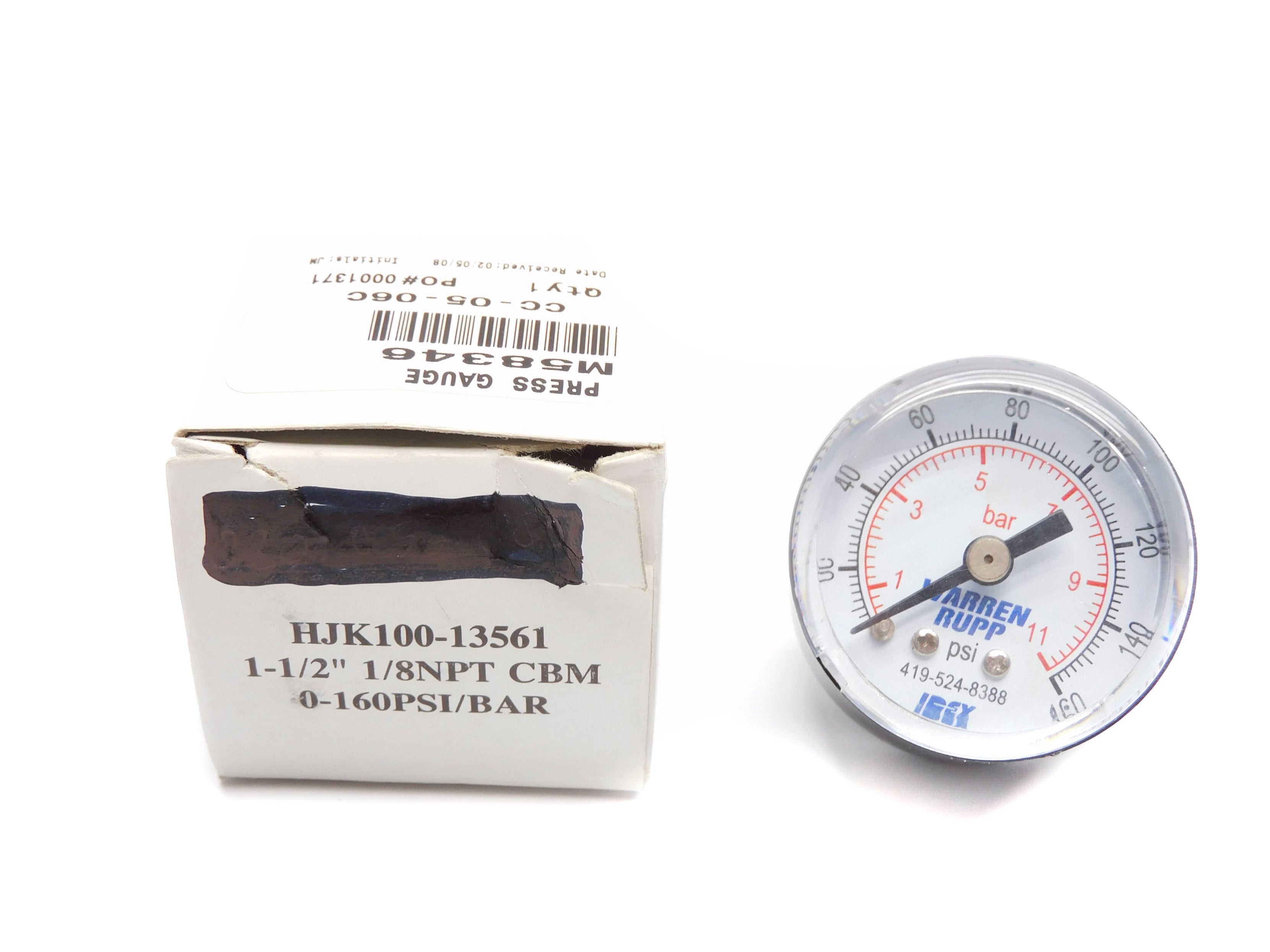 WARREN RUPP HJK100-13561 0-160PSI NSMP
