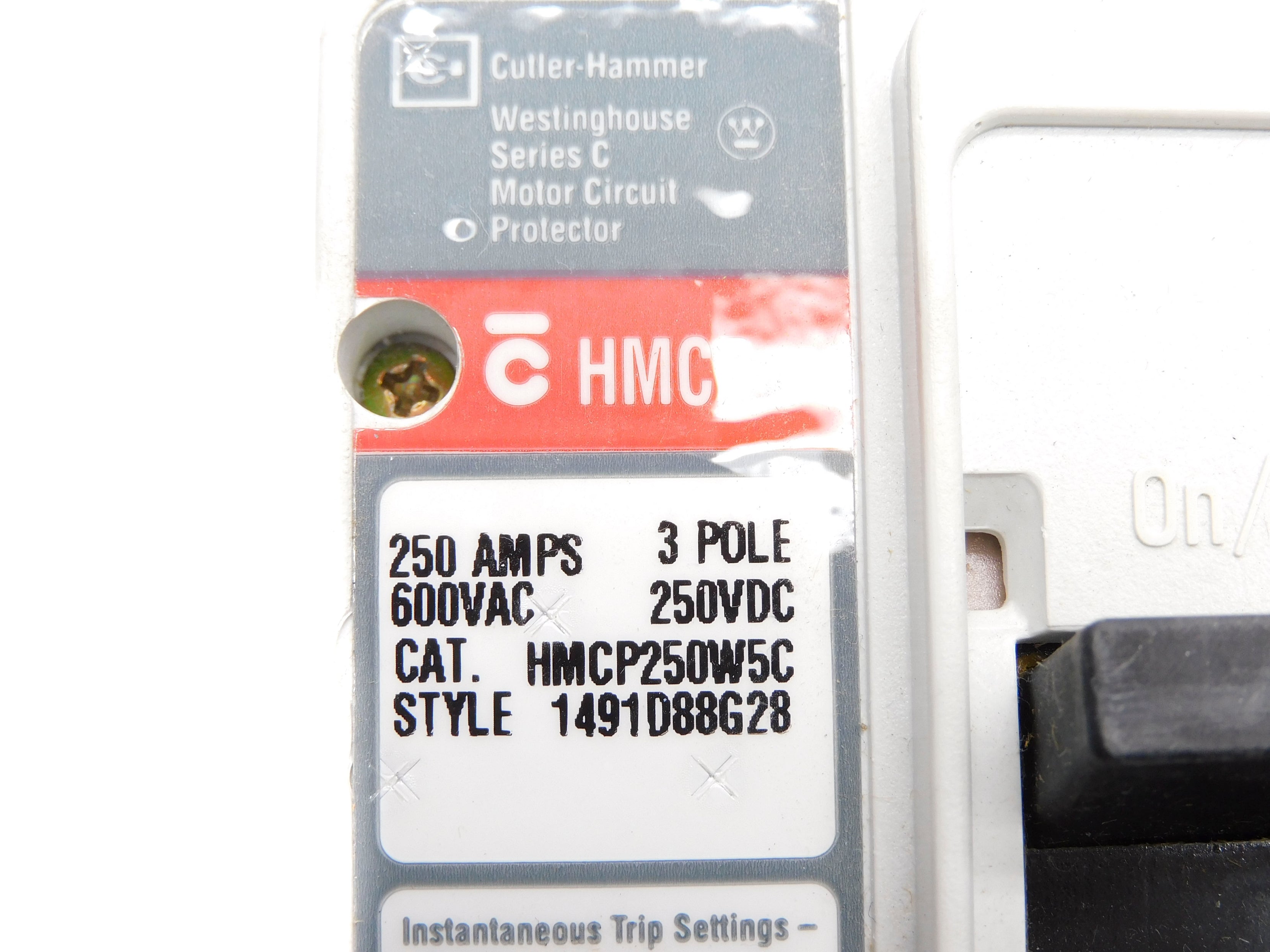 CUTLER HAMMER HMCP250W5C SER. C 250A 600VAC UNMP