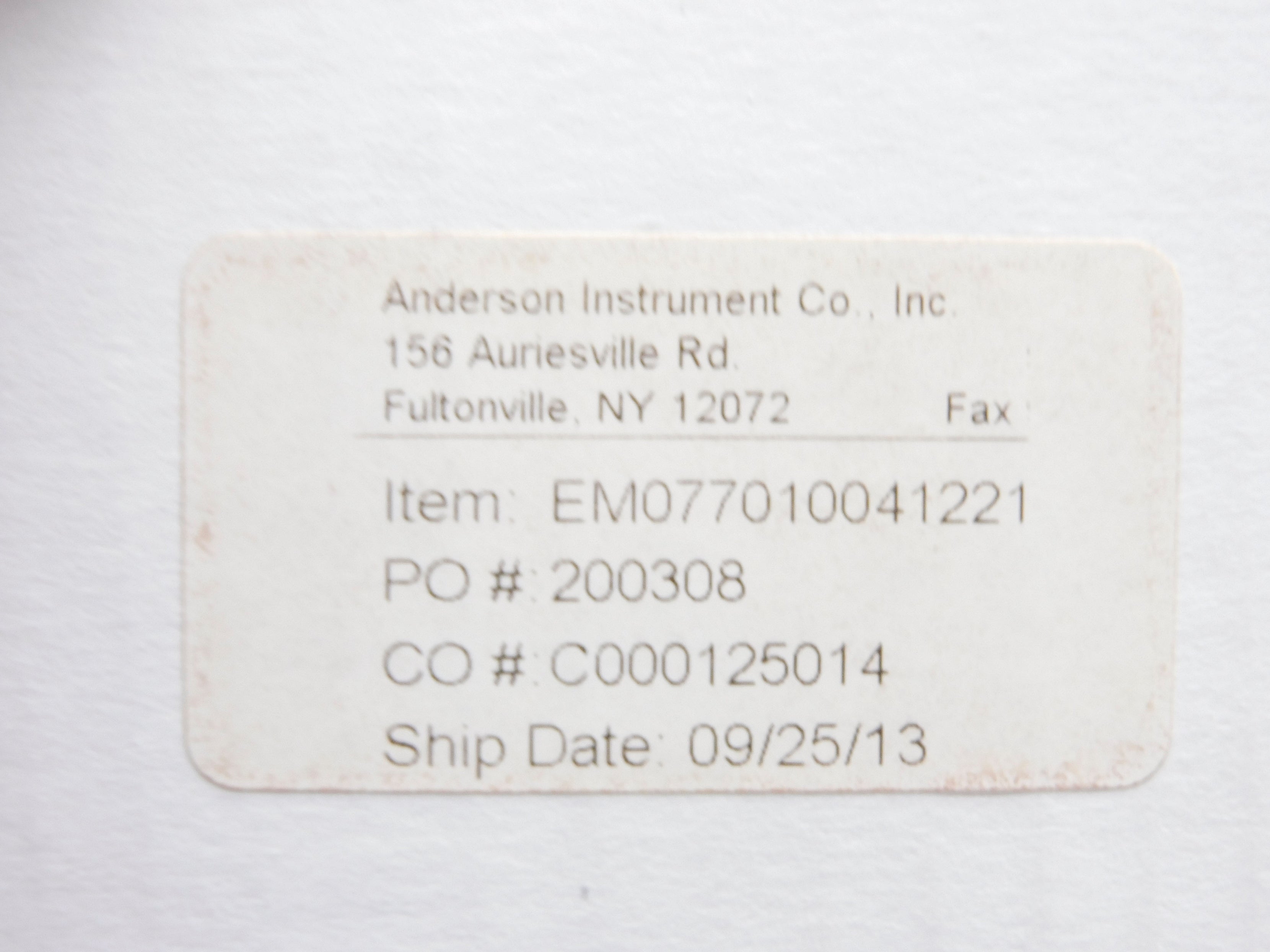 ANDERSON EM077010041221A0000 300PSI NSMP