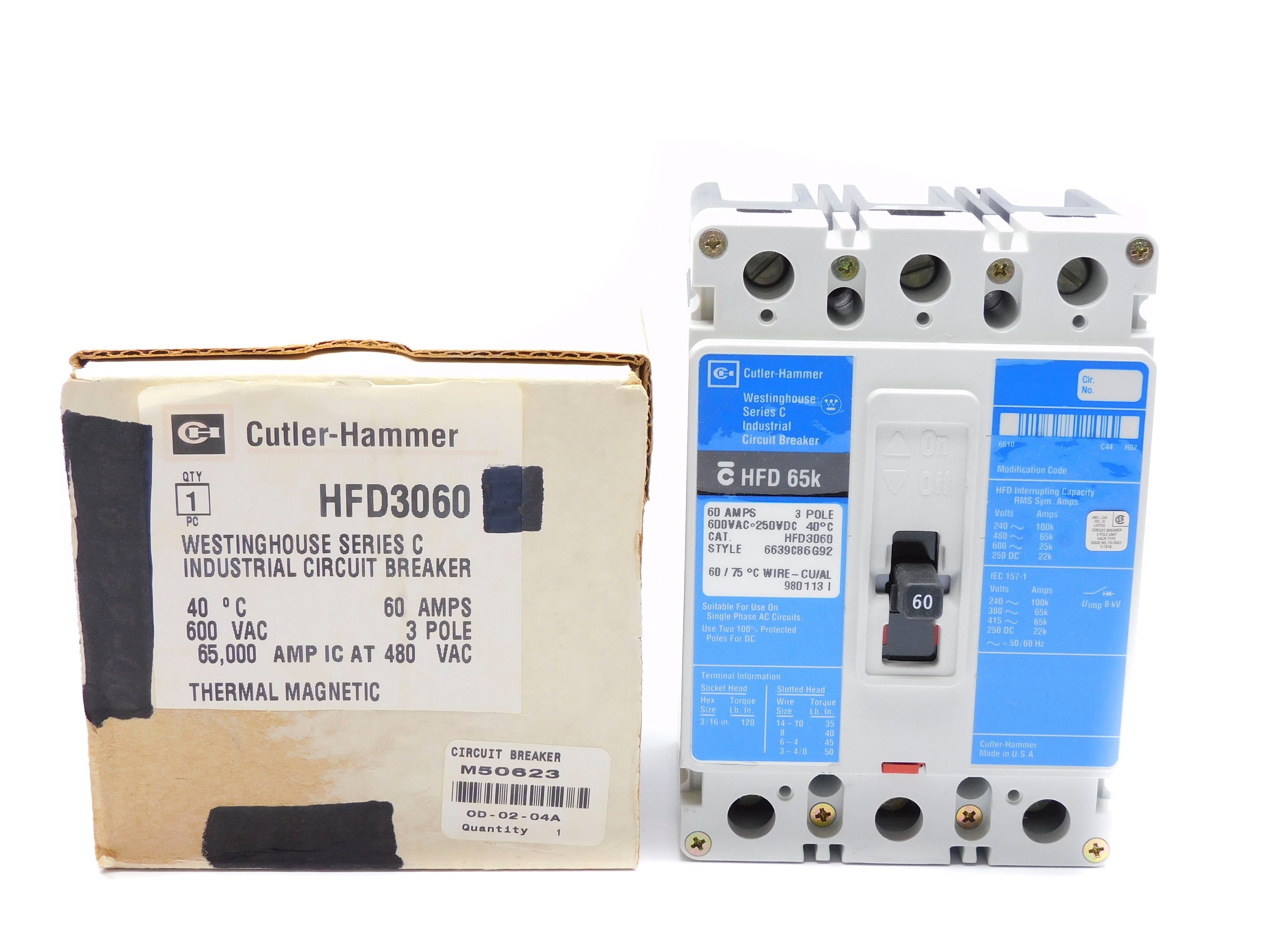 CUTLER HAMMER HFD3060 SER. C 60A 600VAC (BLUE) NSMP