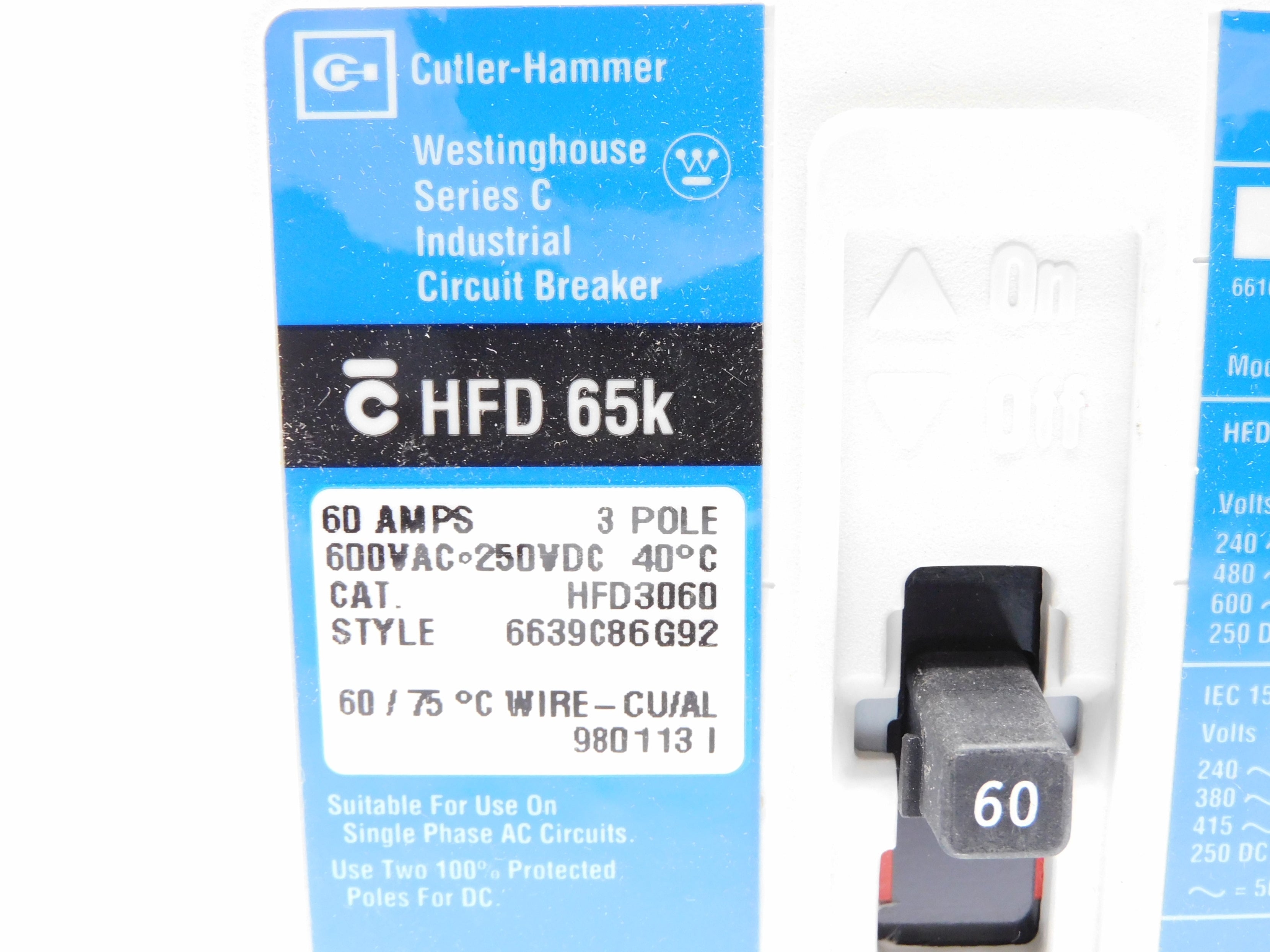 CUTLER HAMMER HFD3060 SER. C 60A 600VAC (BLUE) NSMP