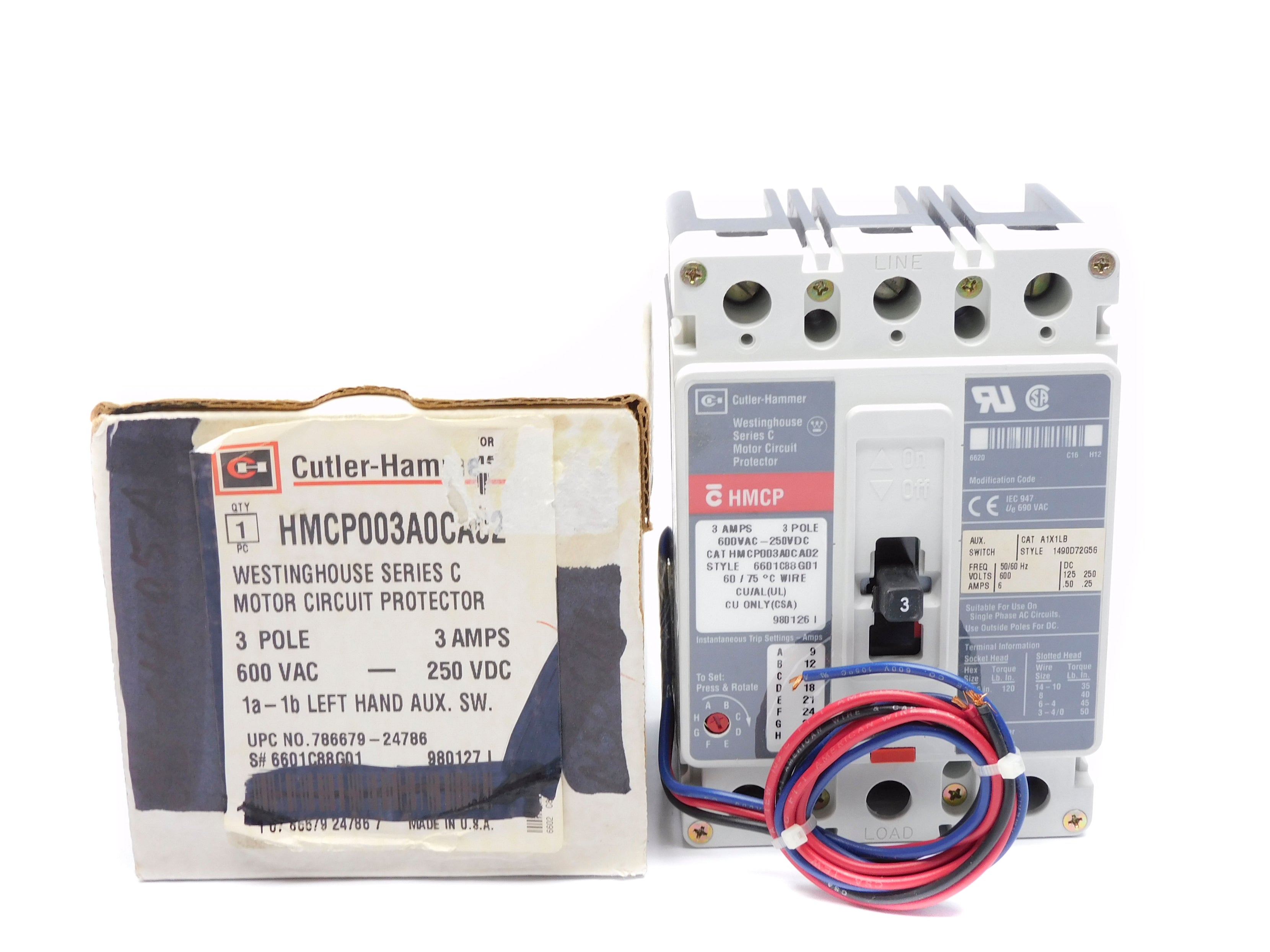 CUTLER HAMMER HMCP003A0CA02 3A (GREY) NSMP