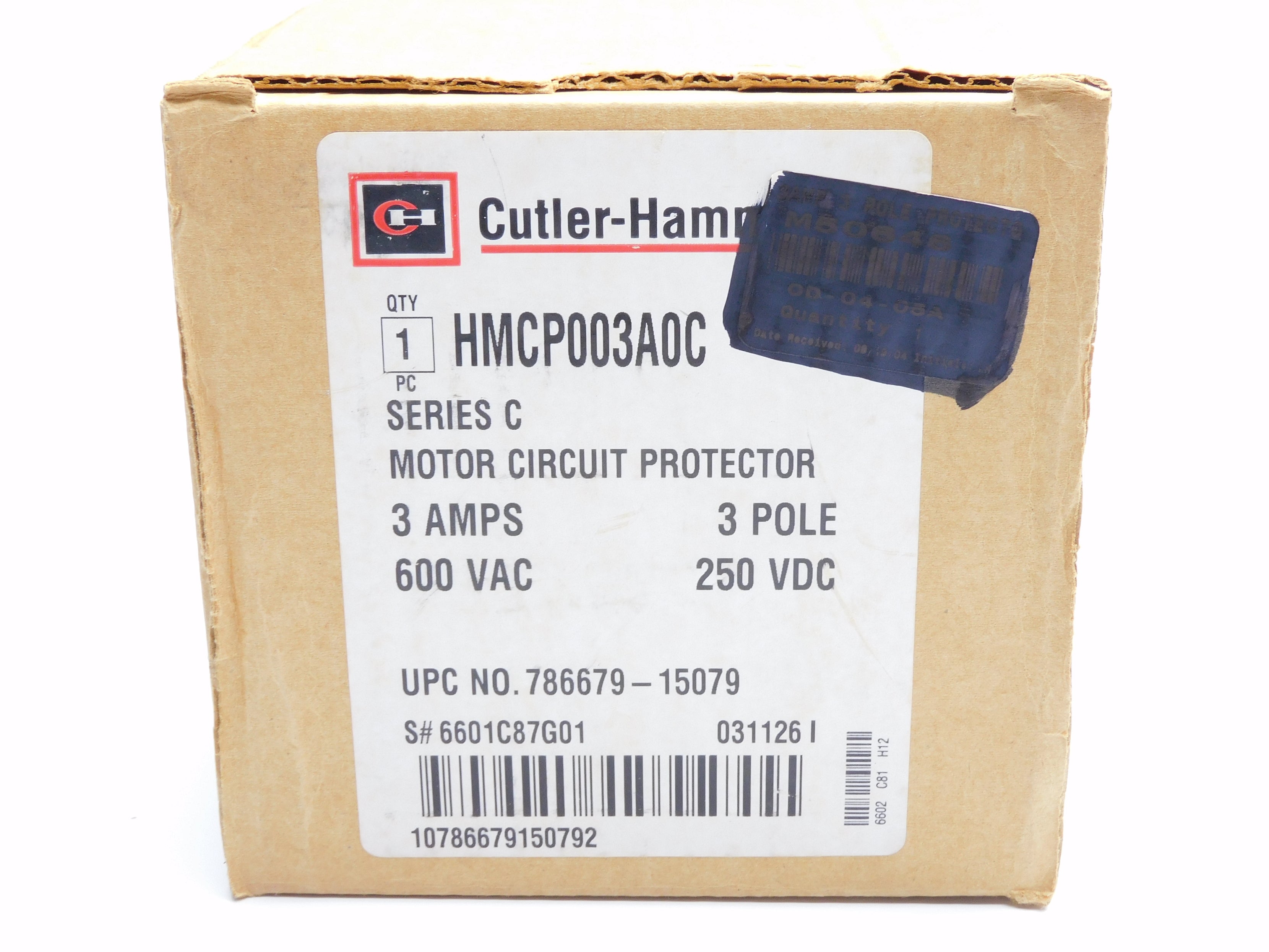 CUTLER HAMMER HMCP003A0C 3A (GREY) (AS PICTURED) NSMP