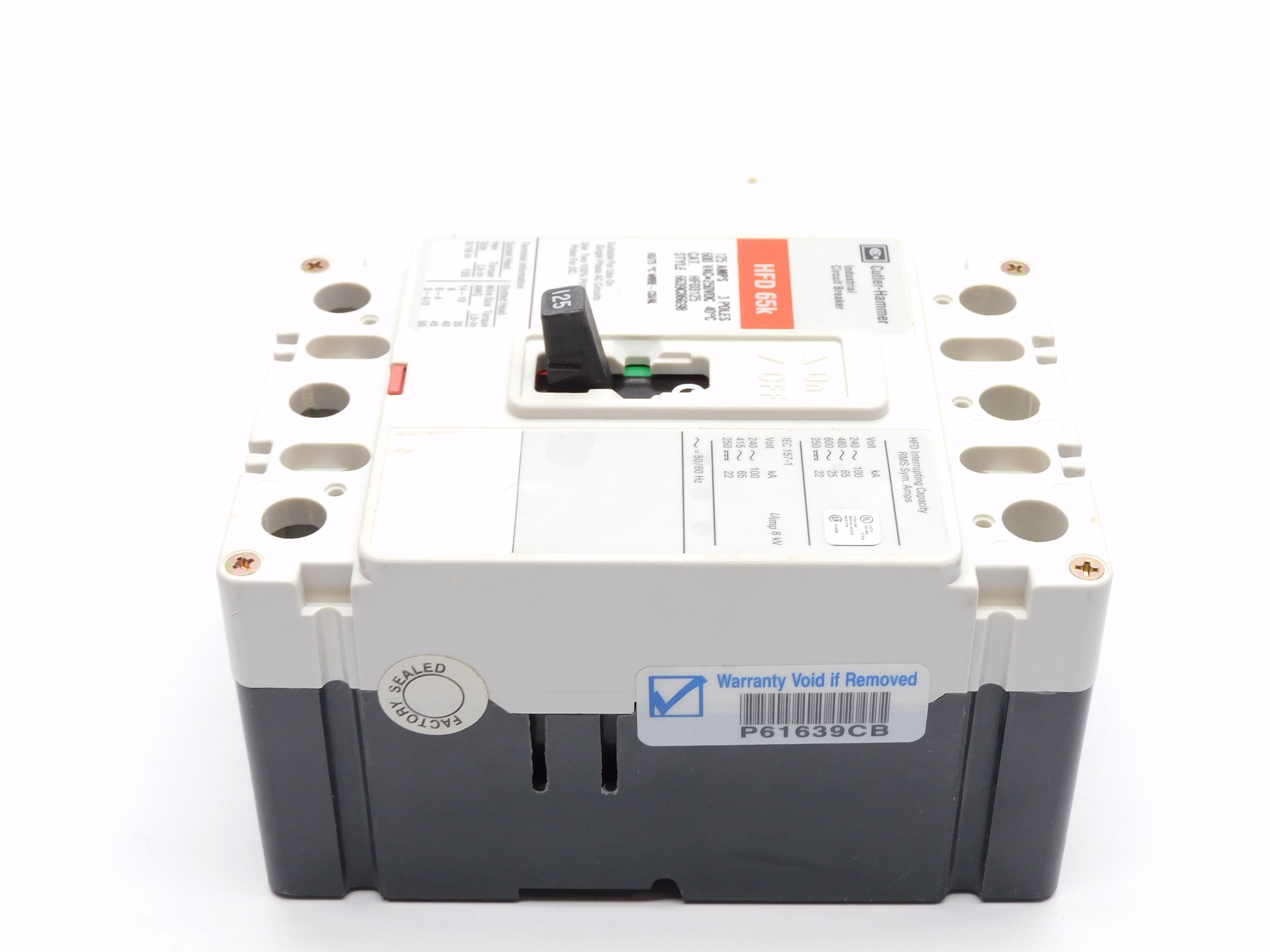 CUTLER HAMMER HFD3125 SER. C 125A 600VAC (WHITE) NSMP